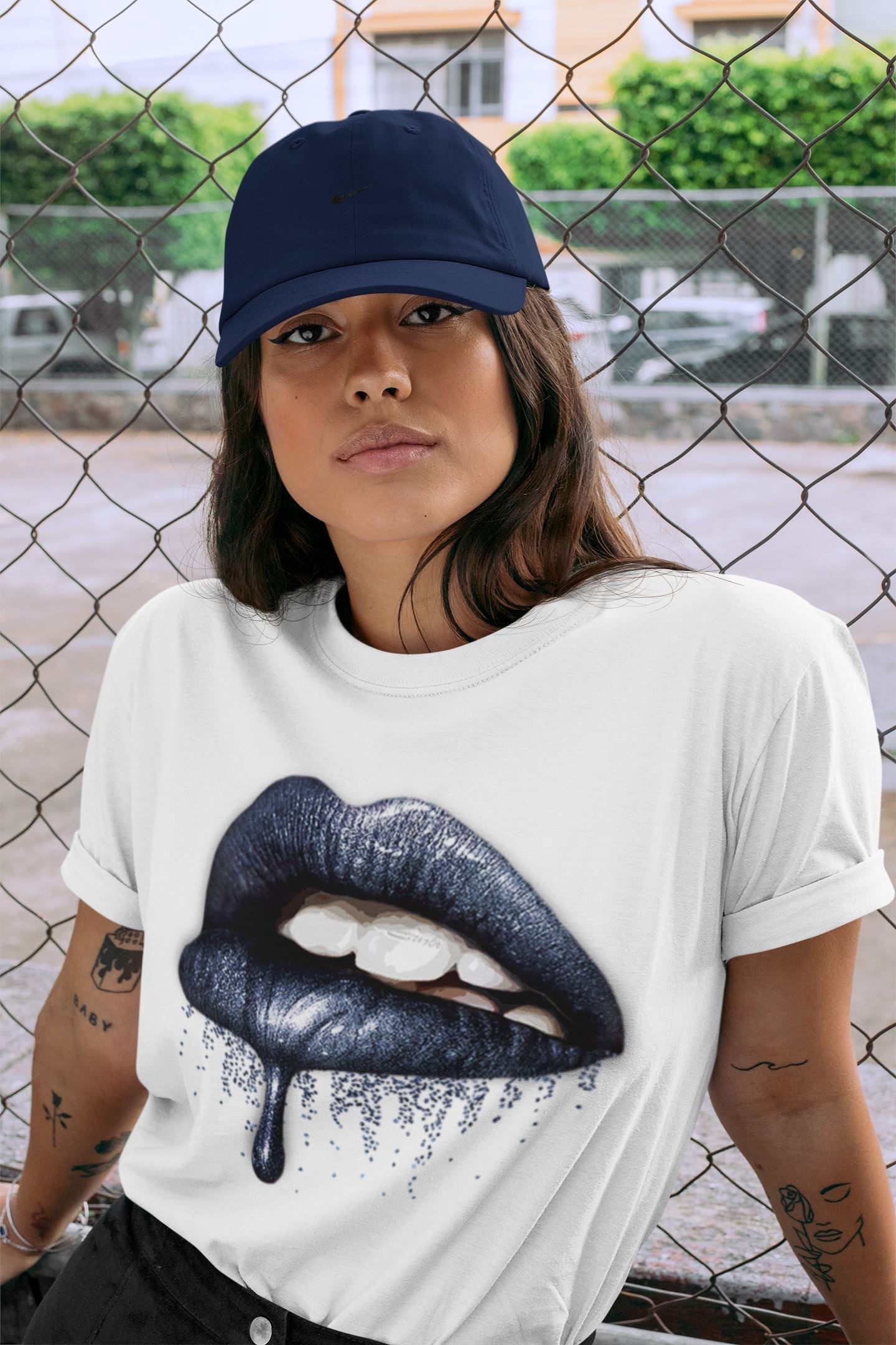 Dripping Lips Unisex Tops - Air Jordan 3 Midnight Navy