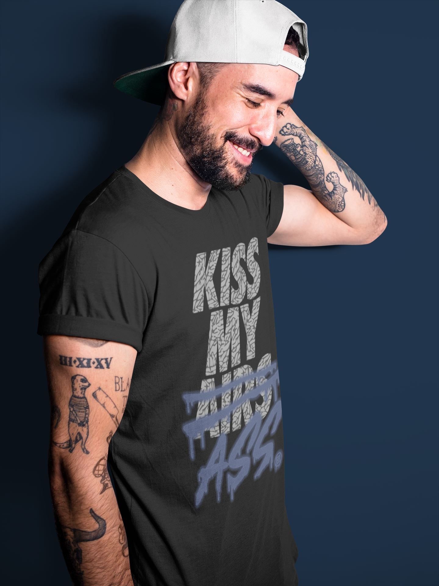 Kiss My Ass Unisex Tops - Air Jordan 3 Midnight Navy