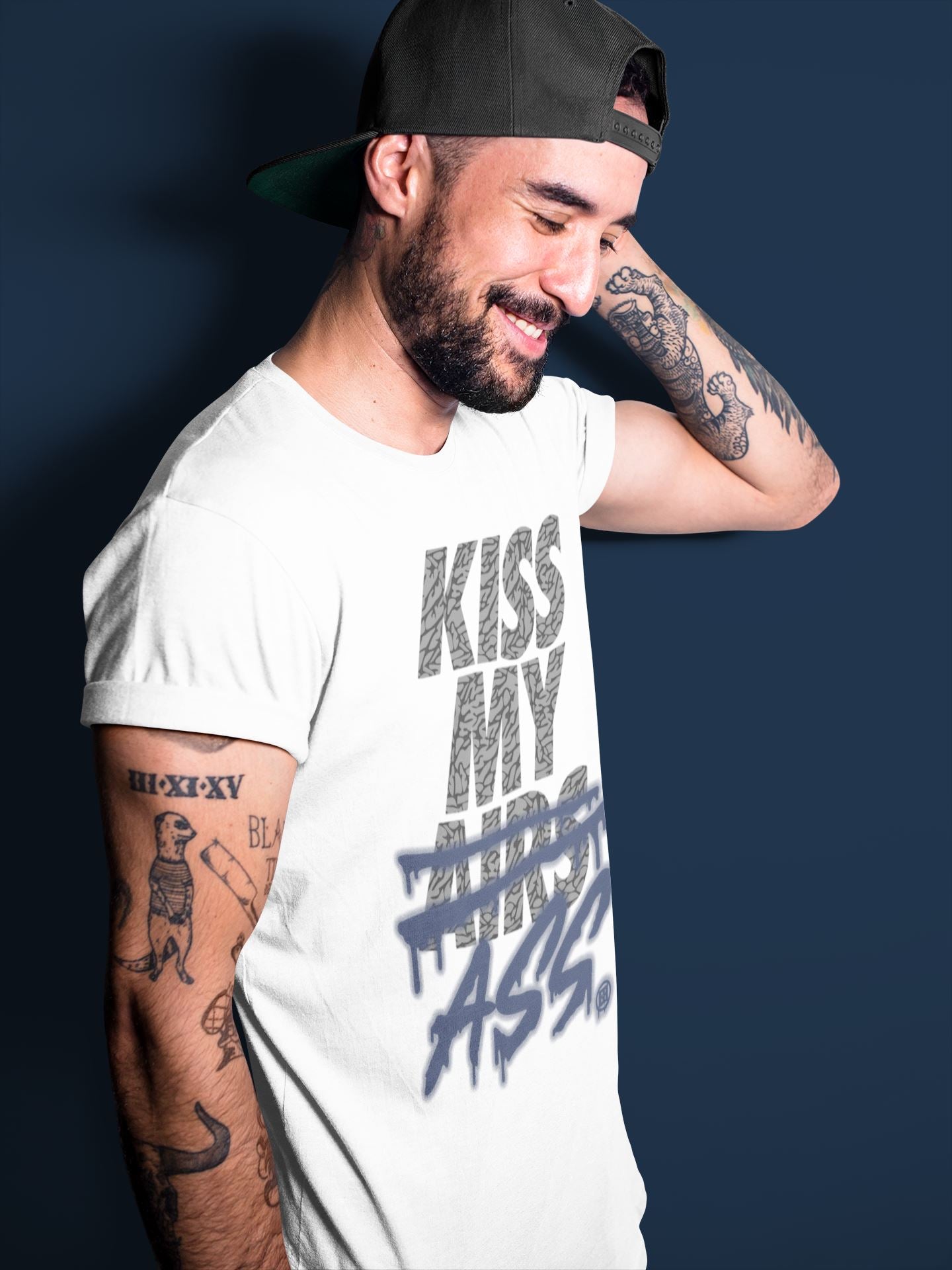Kiss My Ass Unisex Tops - Air Jordan 3 Midnight Navy