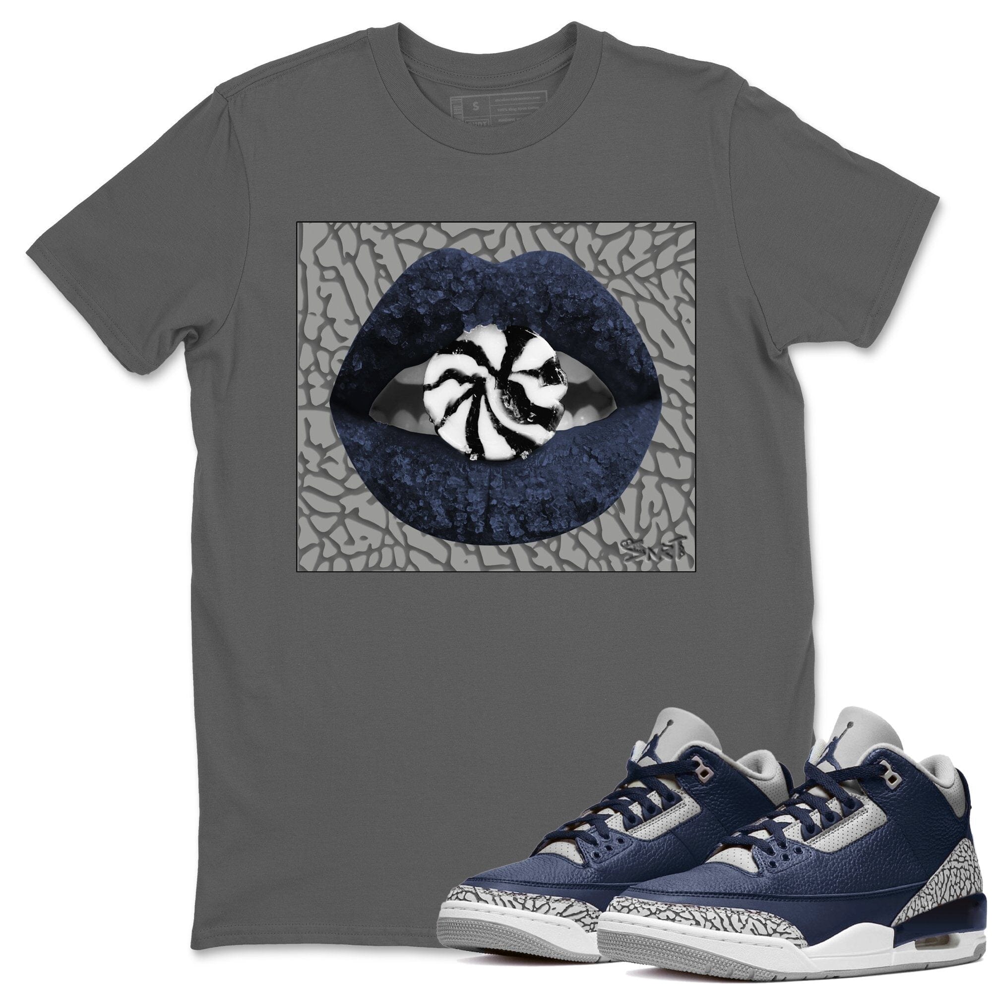 Lips Candy Unisex Tops - Air Jordan 3 Midnight Navy