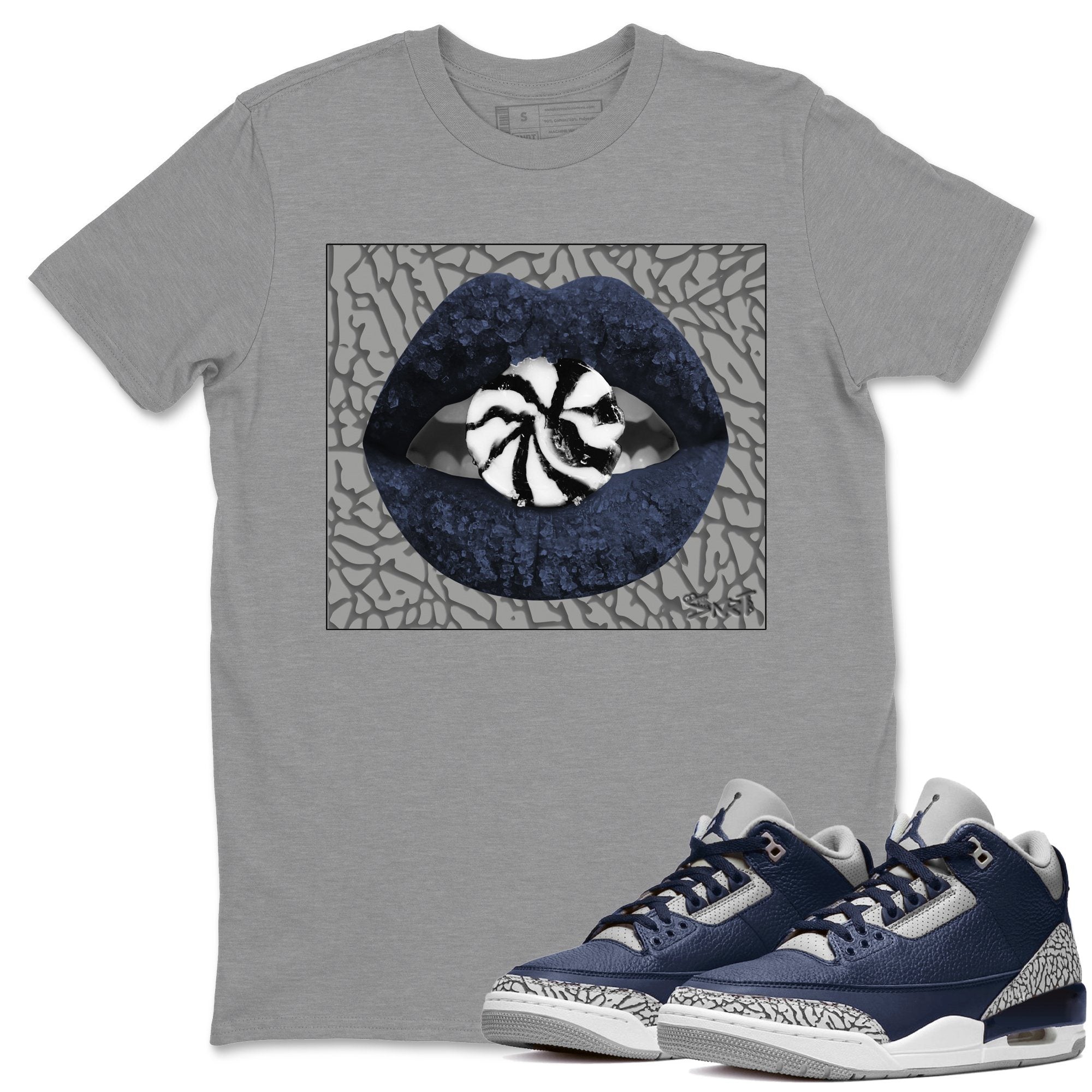 Lips Candy Unisex Tops - Air Jordan 3 Midnight Navy