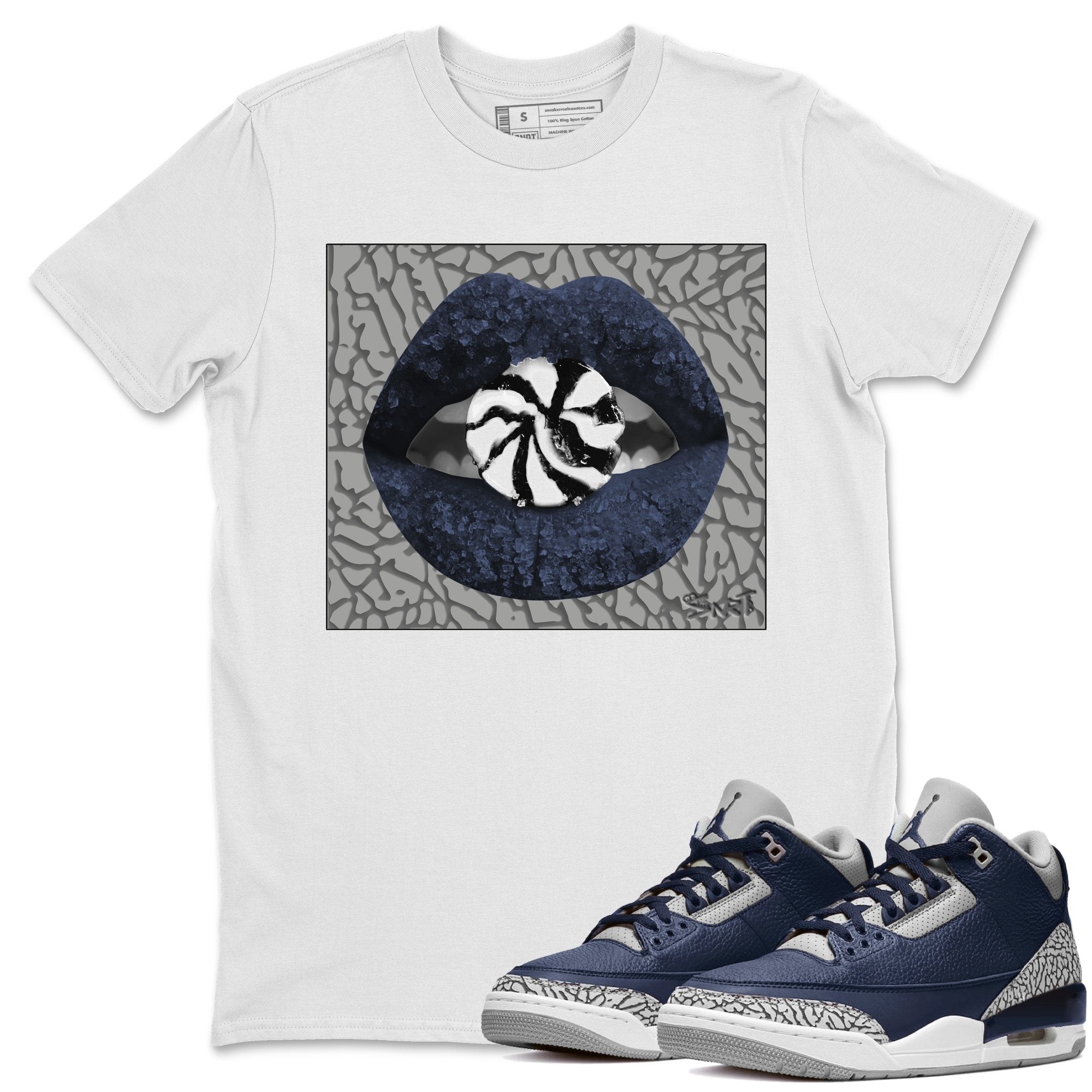 Lips Candy Unisex Tops - Air Jordan 3 Midnight Navy
