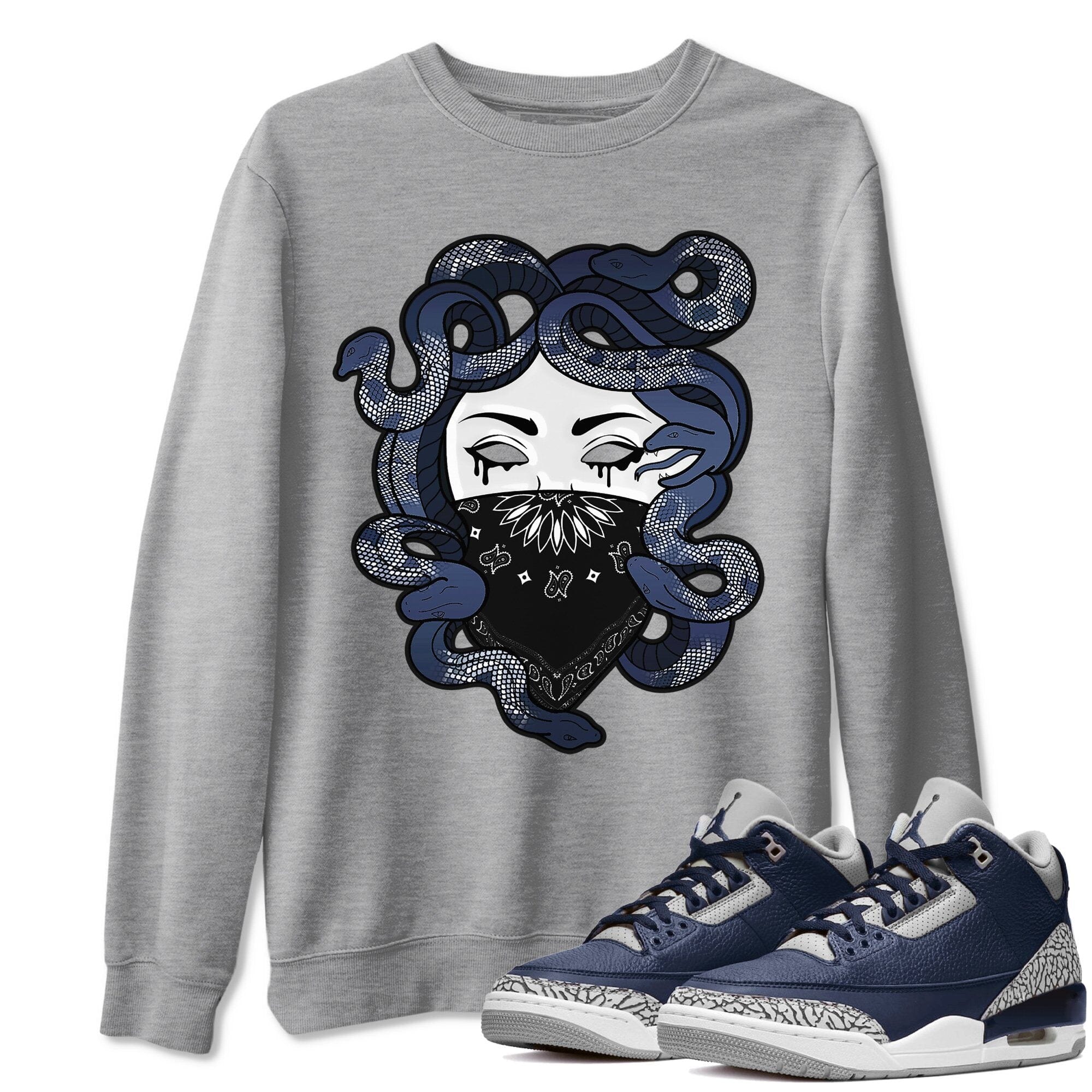 Medusa Unisex Tops - Air Jordan 3 Midnight Navy