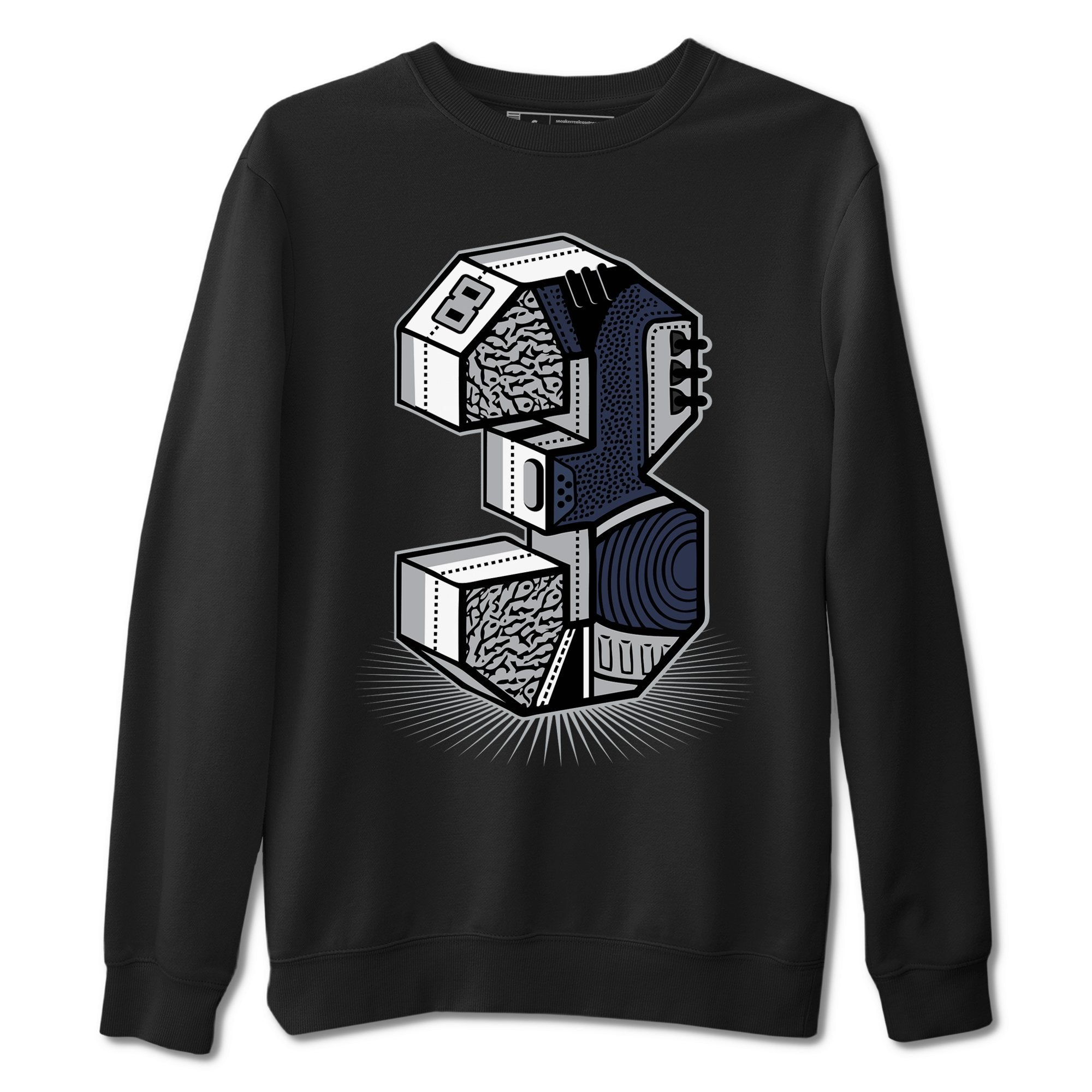 Three Statue Unisex Tops - Air Jordan 3 Midnight Navy