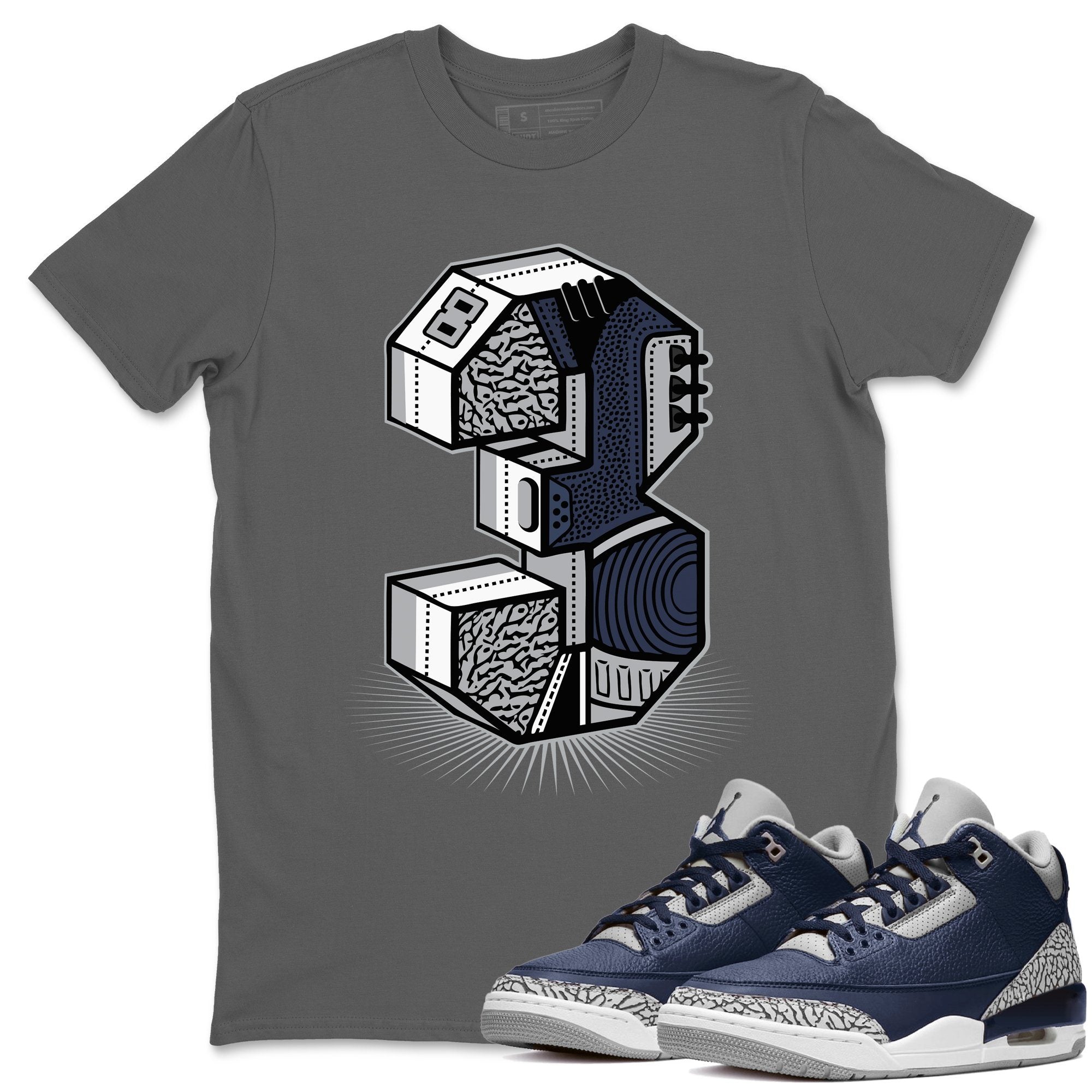 Three Statue Unisex Tops - Air Jordan 3 Midnight Navy