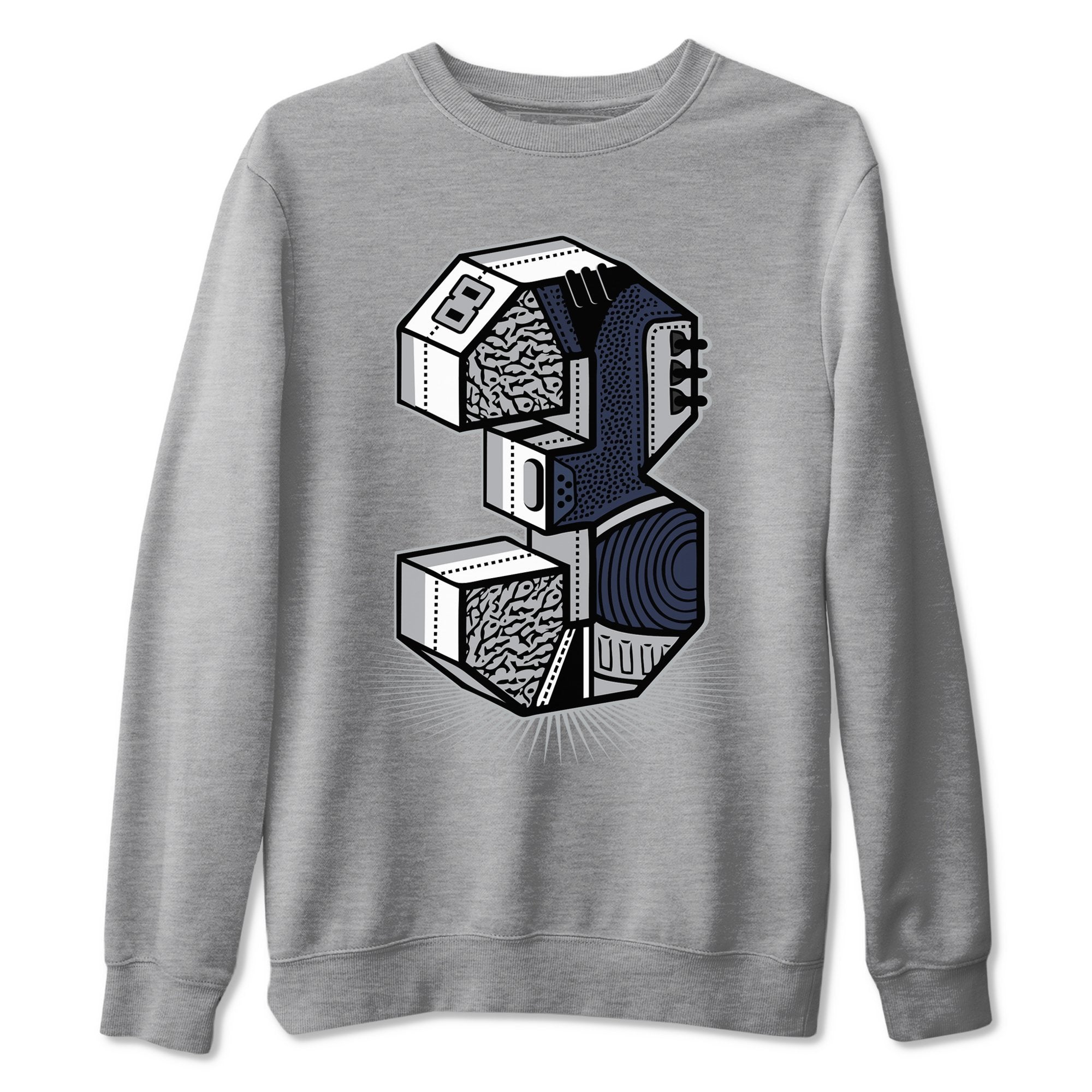 Three Statue Unisex Tops - Air Jordan 3 Midnight Navy