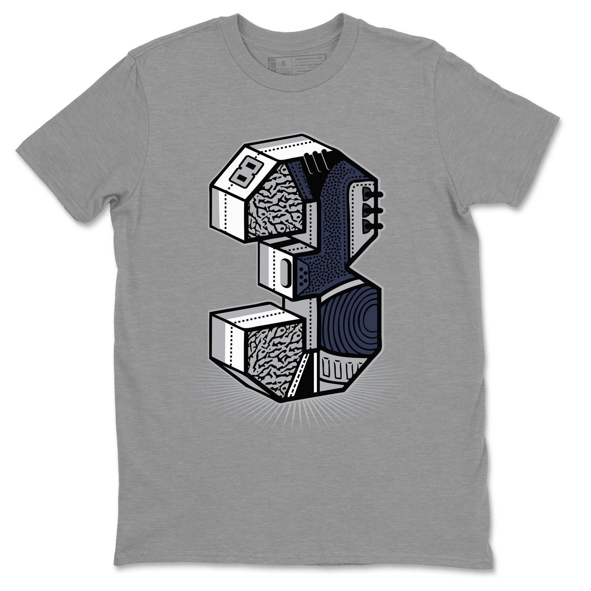 Three Statue Unisex Tops - Air Jordan 3 Midnight Navy