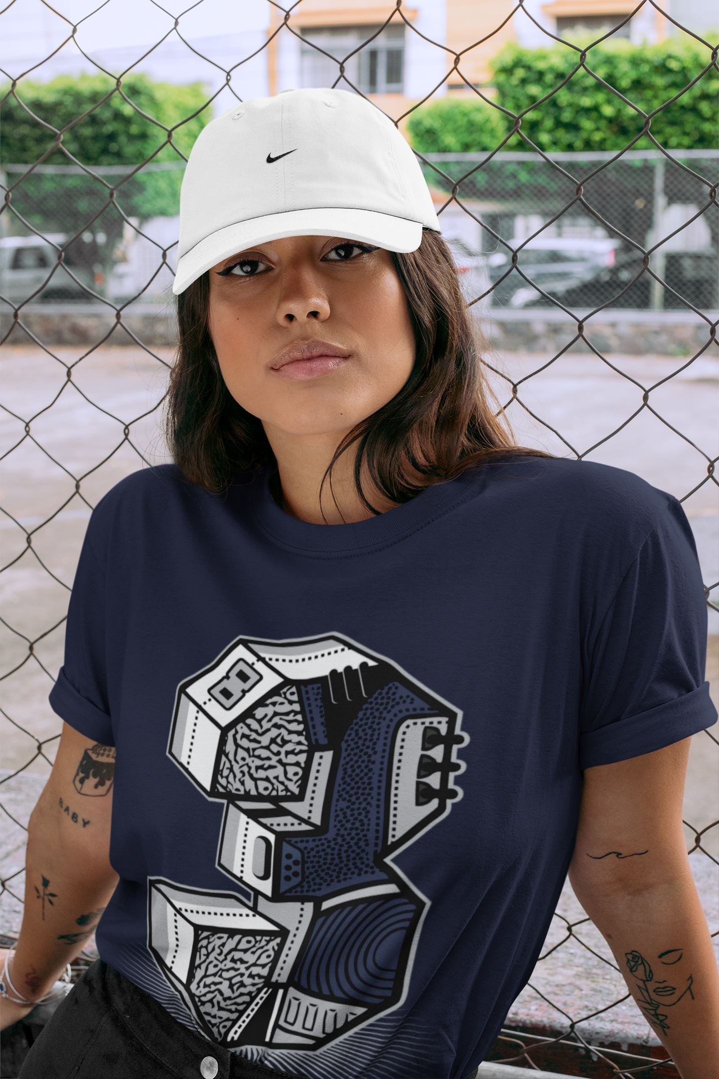 Three Statue Unisex Tops - Air Jordan 3 Midnight Navy