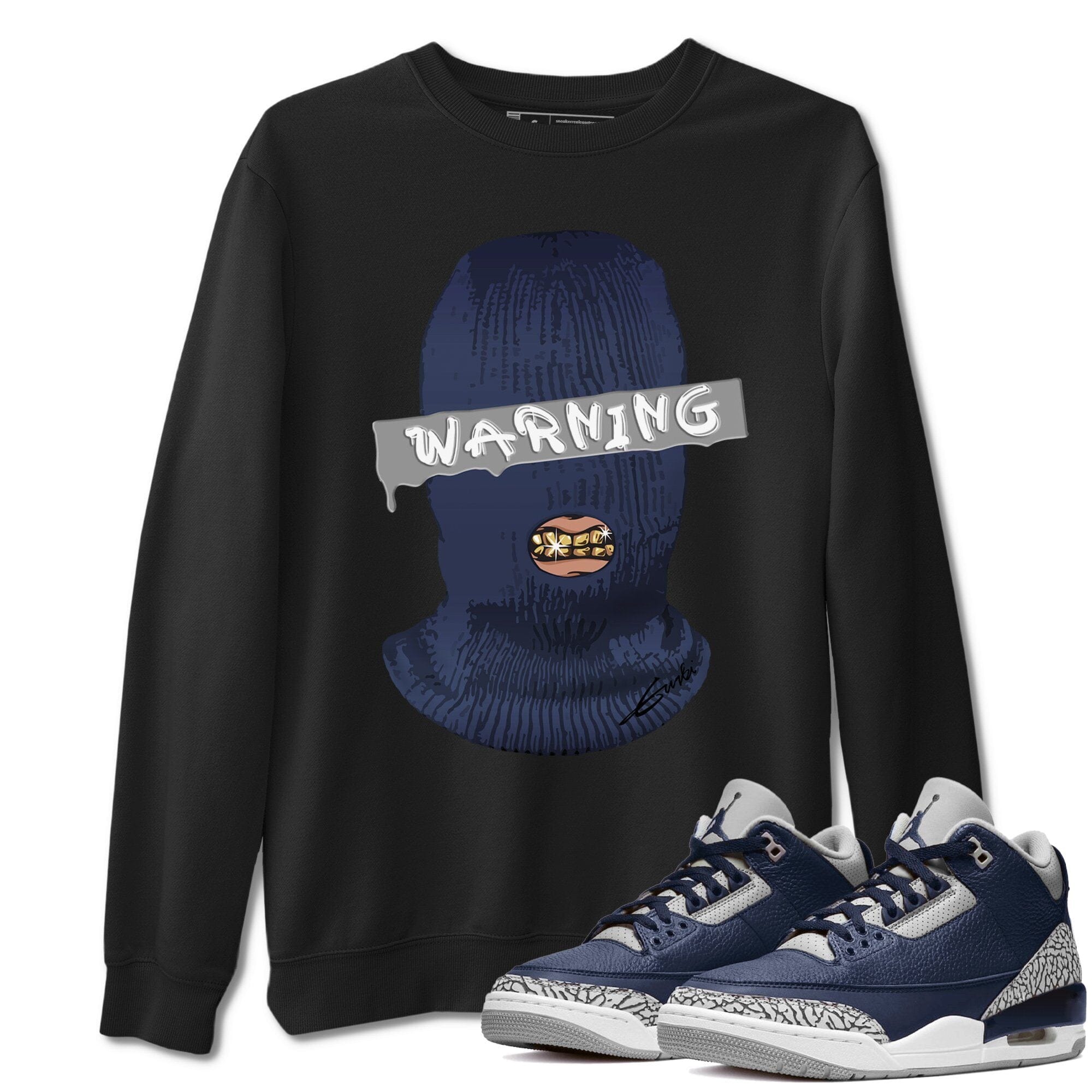 Warning Unisex Tops - Air Jordan 3 Midnight Navy