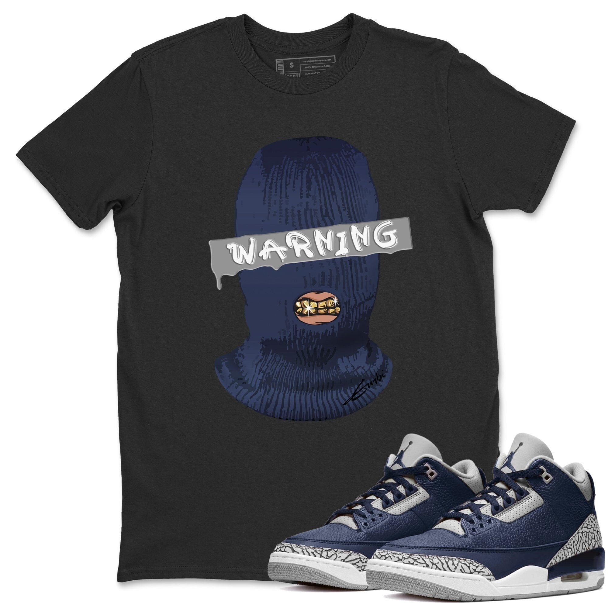 Warning Unisex Tops - Air Jordan 3 Midnight Navy
