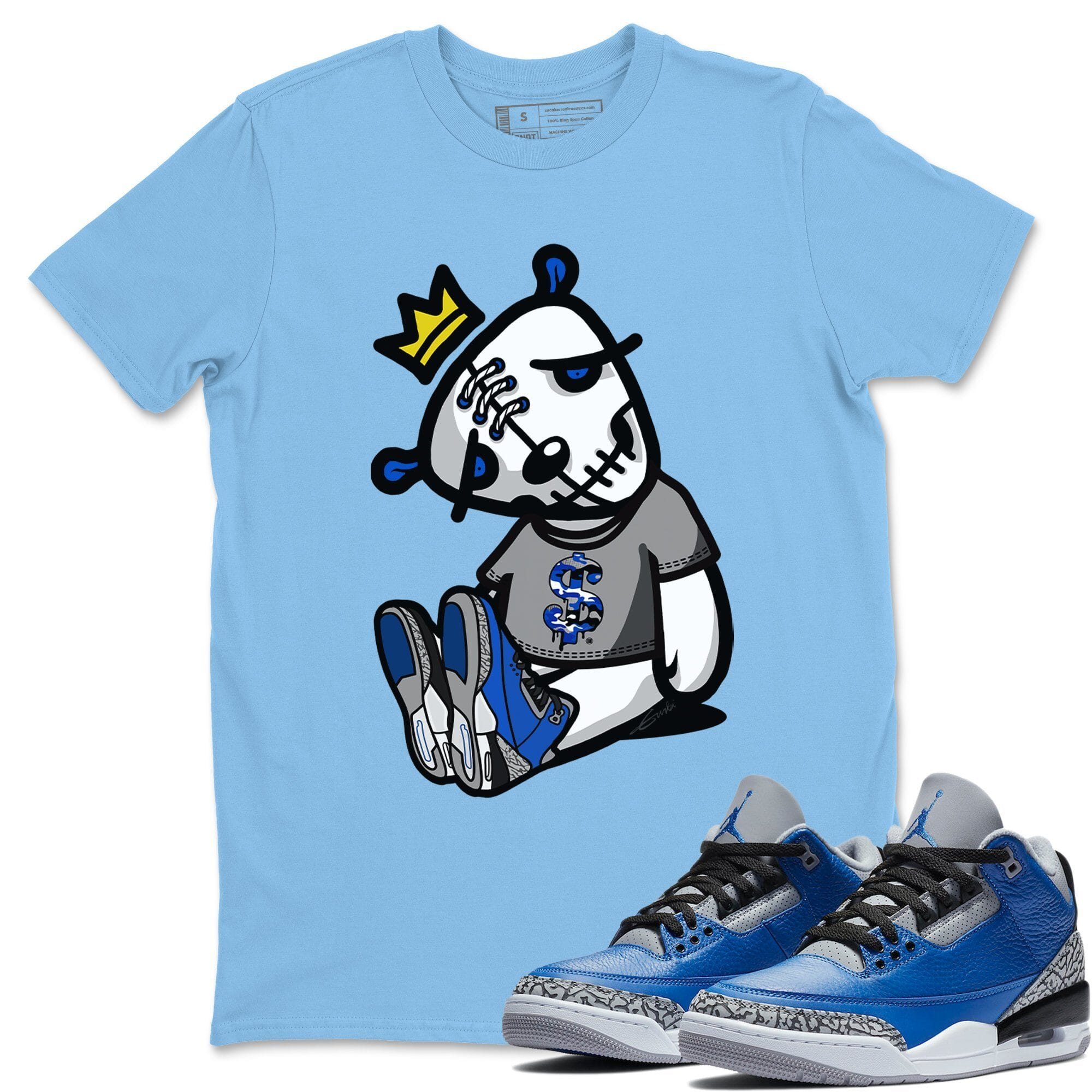 Dead Dolls Unisex Tops - Air Jordan 3 Varsity Royal