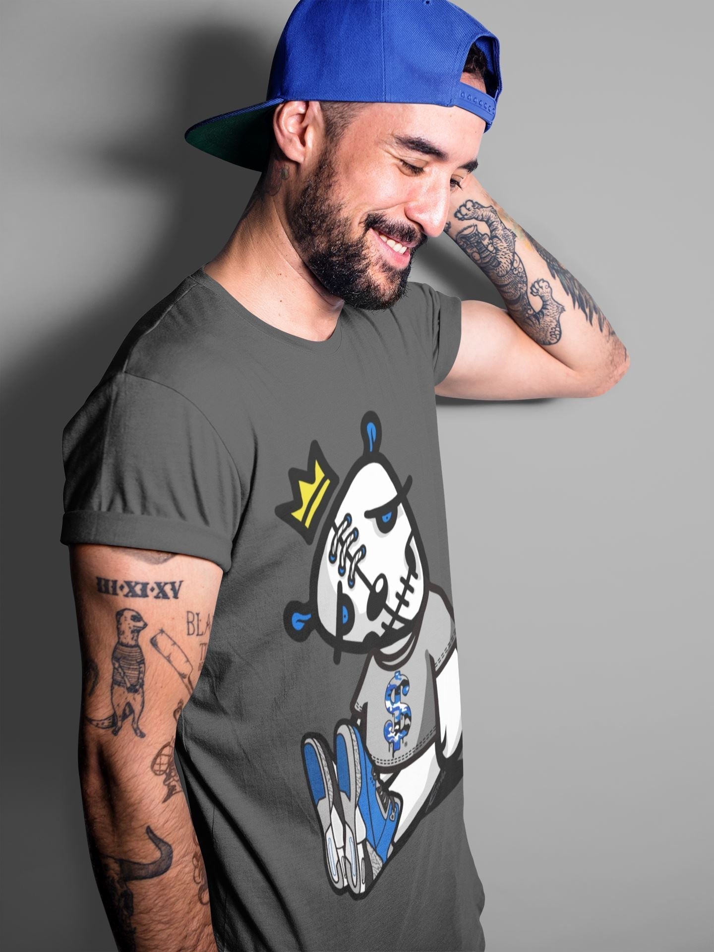Dead Dolls Unisex Tops - Air Jordan 3 Varsity Royal