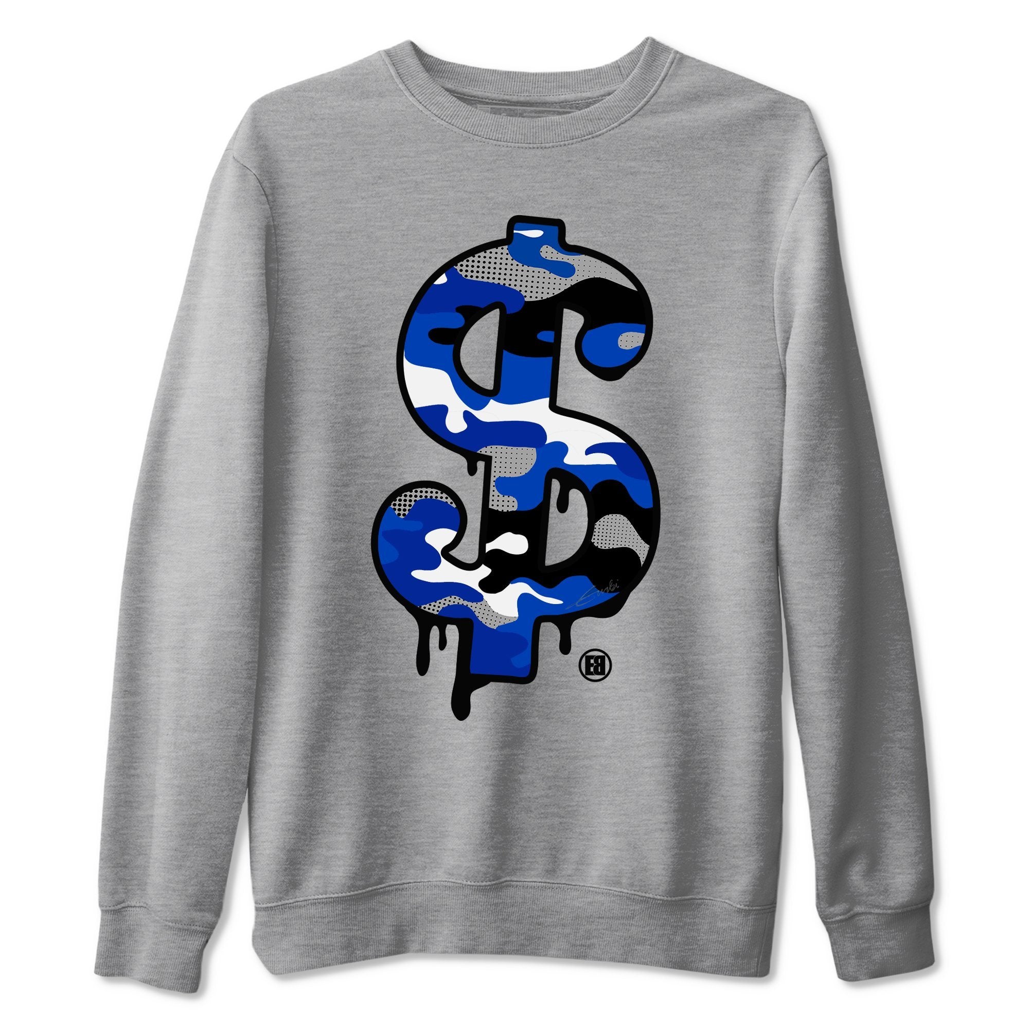 Dollar Camo Unisex Tops - Air Jordan 3 Varsity Royal
