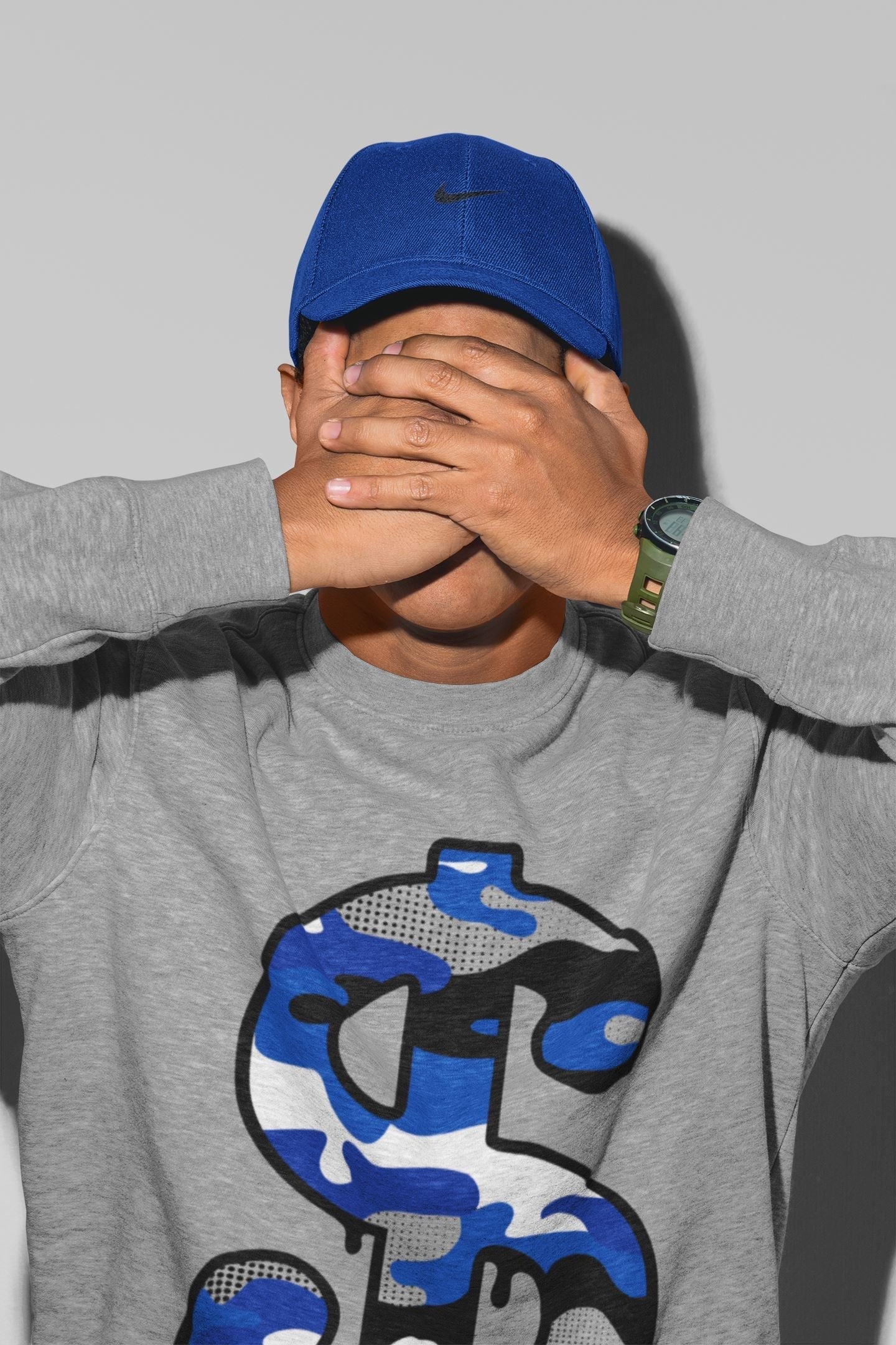 Dollar Camo Unisex Tops - Air Jordan 3 Varsity Royal