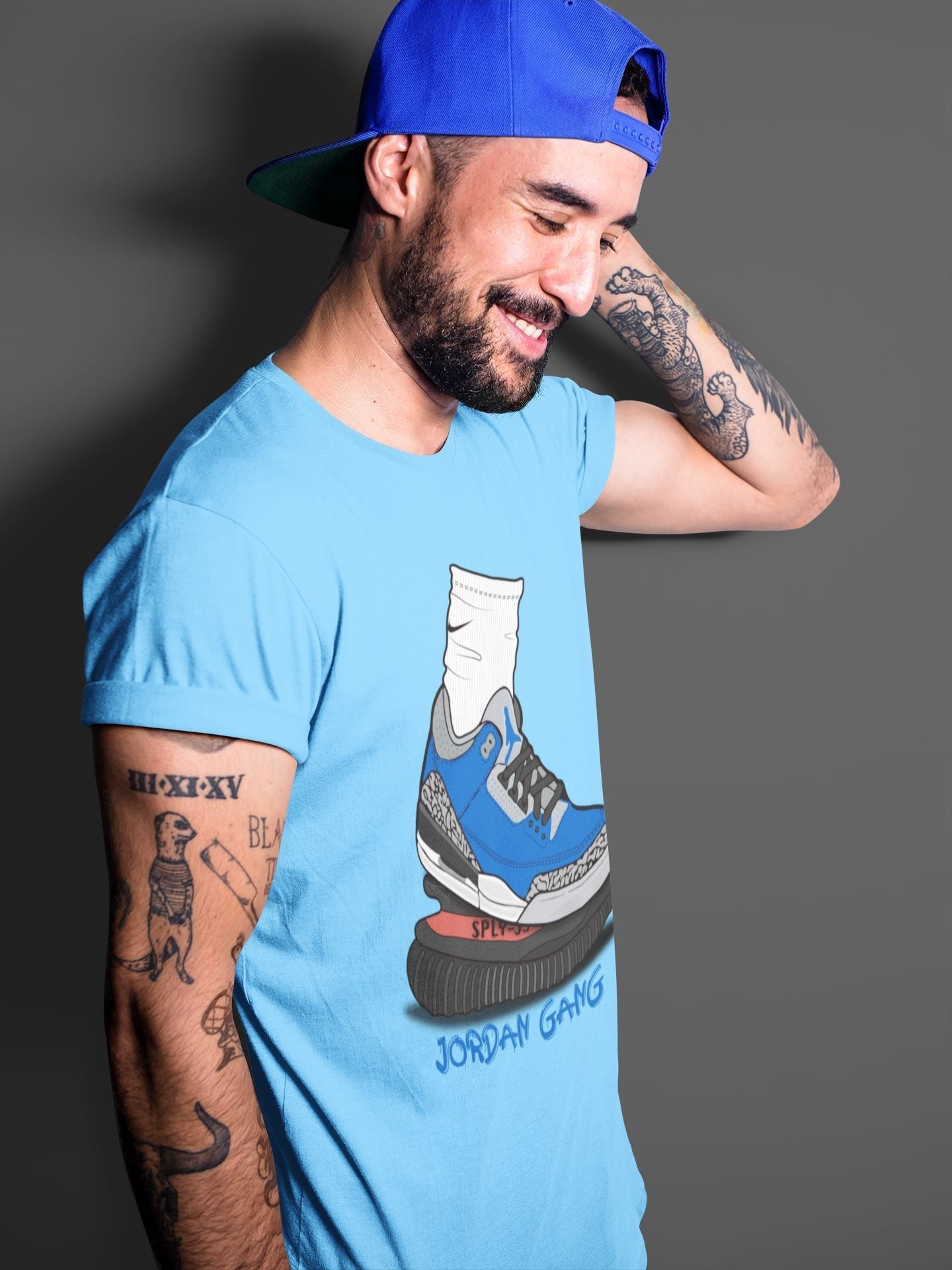 Air Jordan Gang Unisex Tops - Air Jordan 3 Varsity Royal