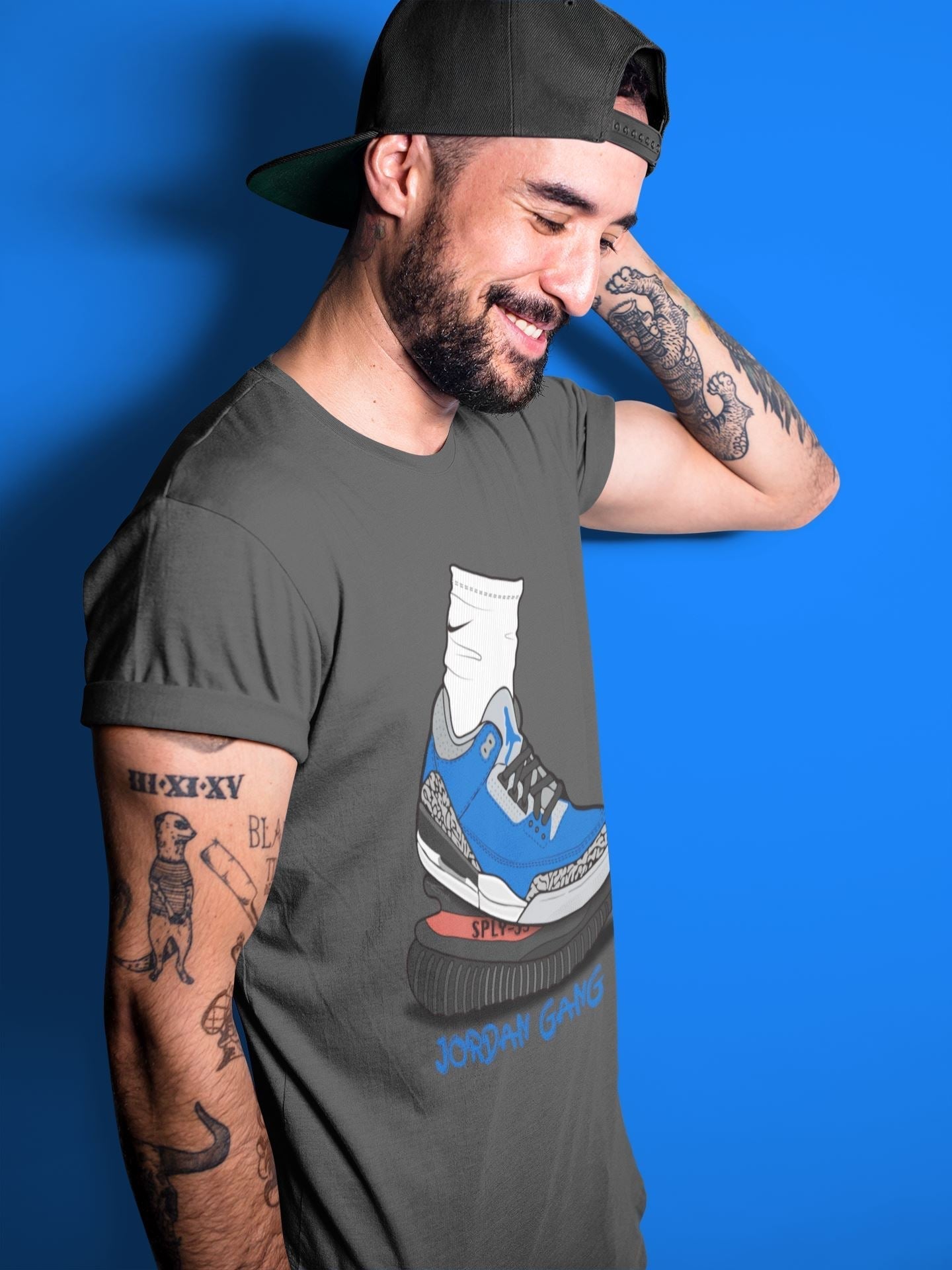 Air Jordan Gang Unisex Tops - Air Jordan 3 Varsity Royal