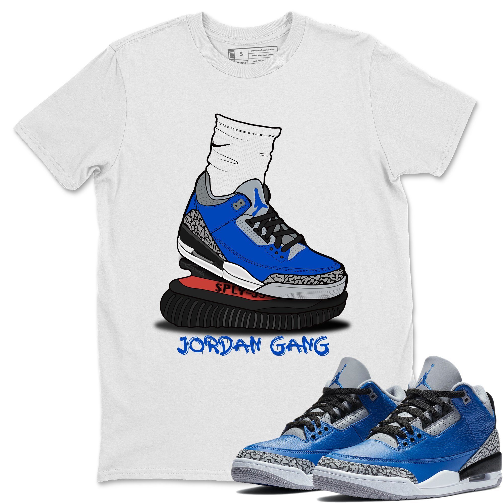 Air Jordan Gang Unisex Tops - Air Jordan 3 Varsity Royal