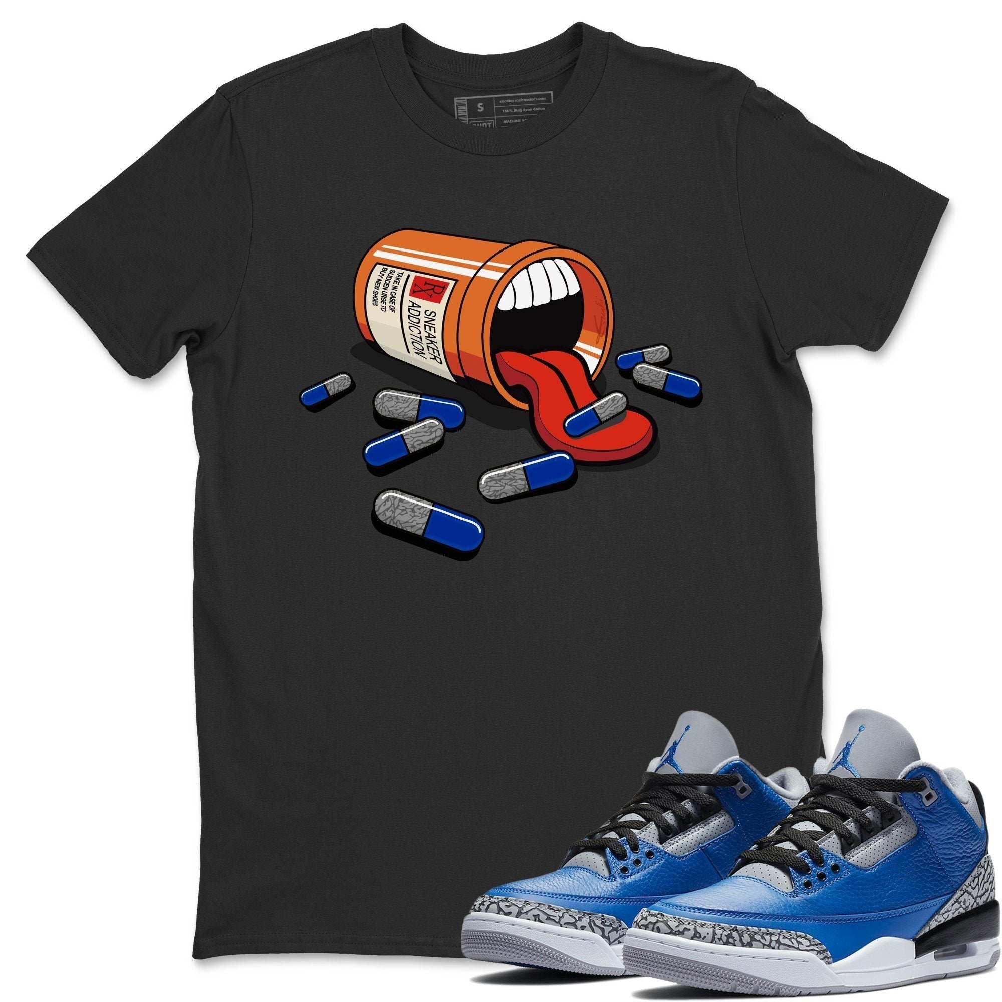 snkmatch Addiction Unisex Tops - Air Jordan 3 Varsity Royal