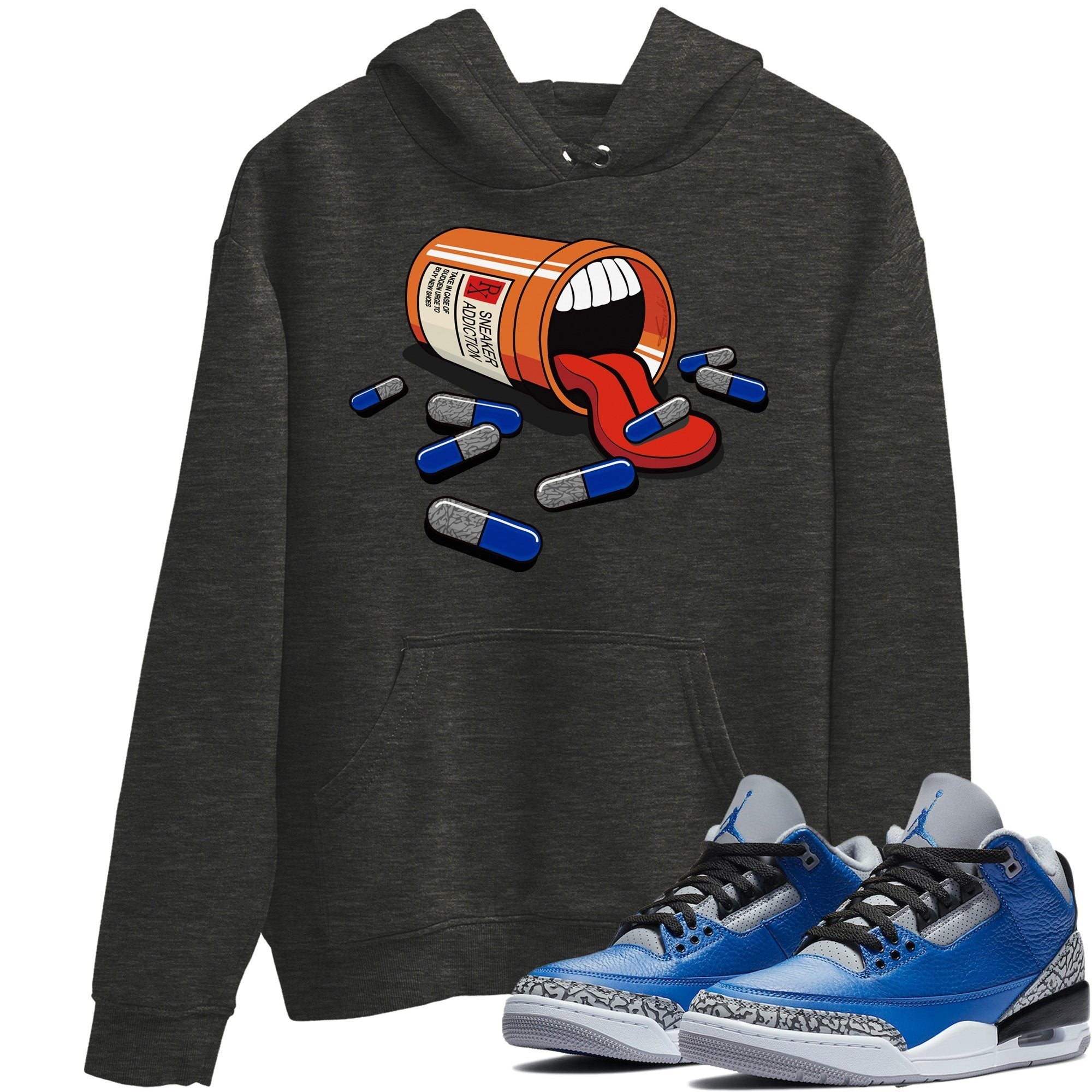 snkmatch Addiction Unisex Tops - Air Jordan 3 Varsity Royal