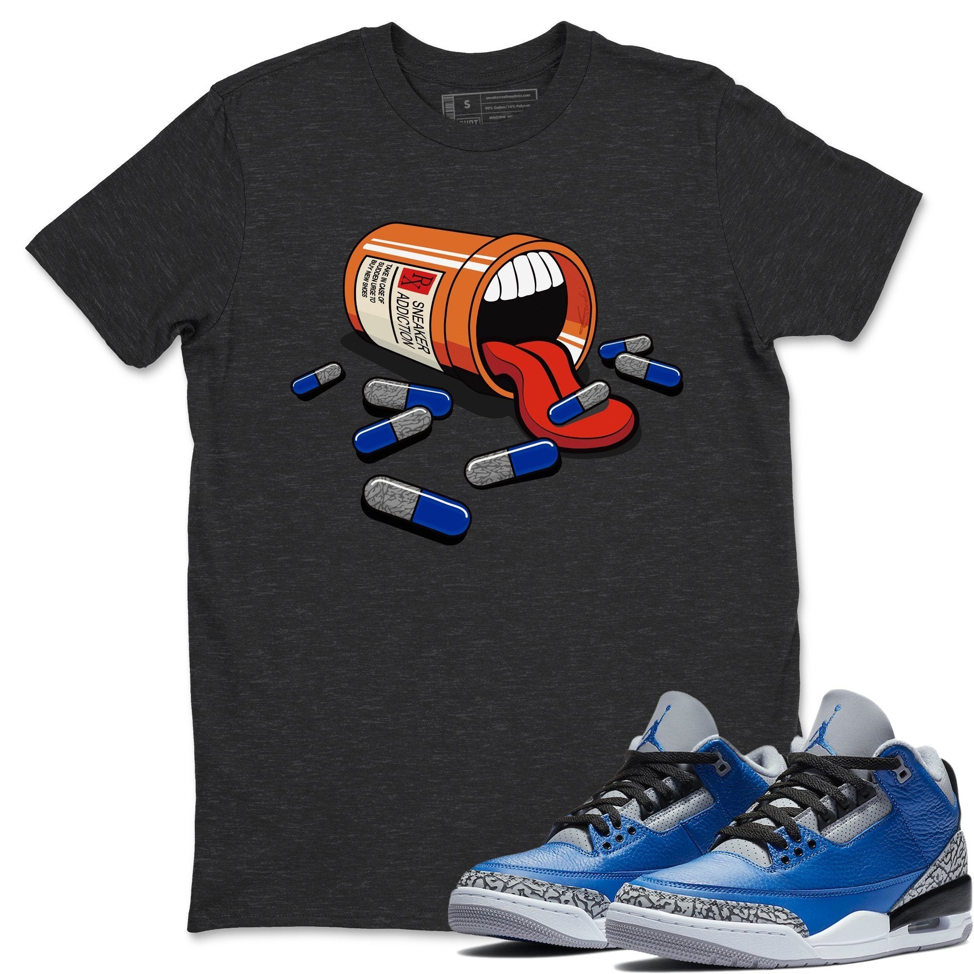 snkmatch Addiction Unisex Tops - Air Jordan 3 Varsity Royal