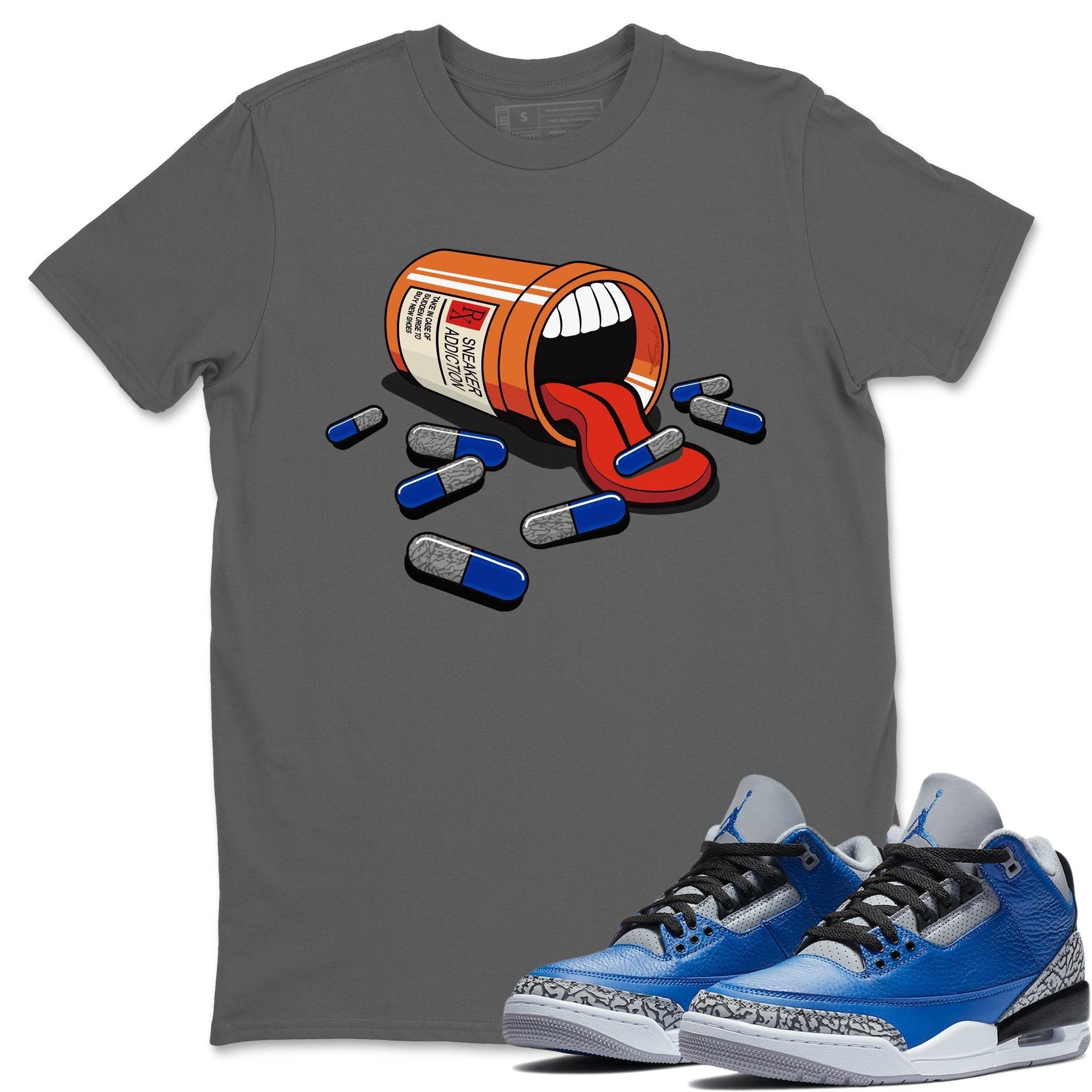snkmatch Addiction Unisex Tops - Air Jordan 3 Varsity Royal