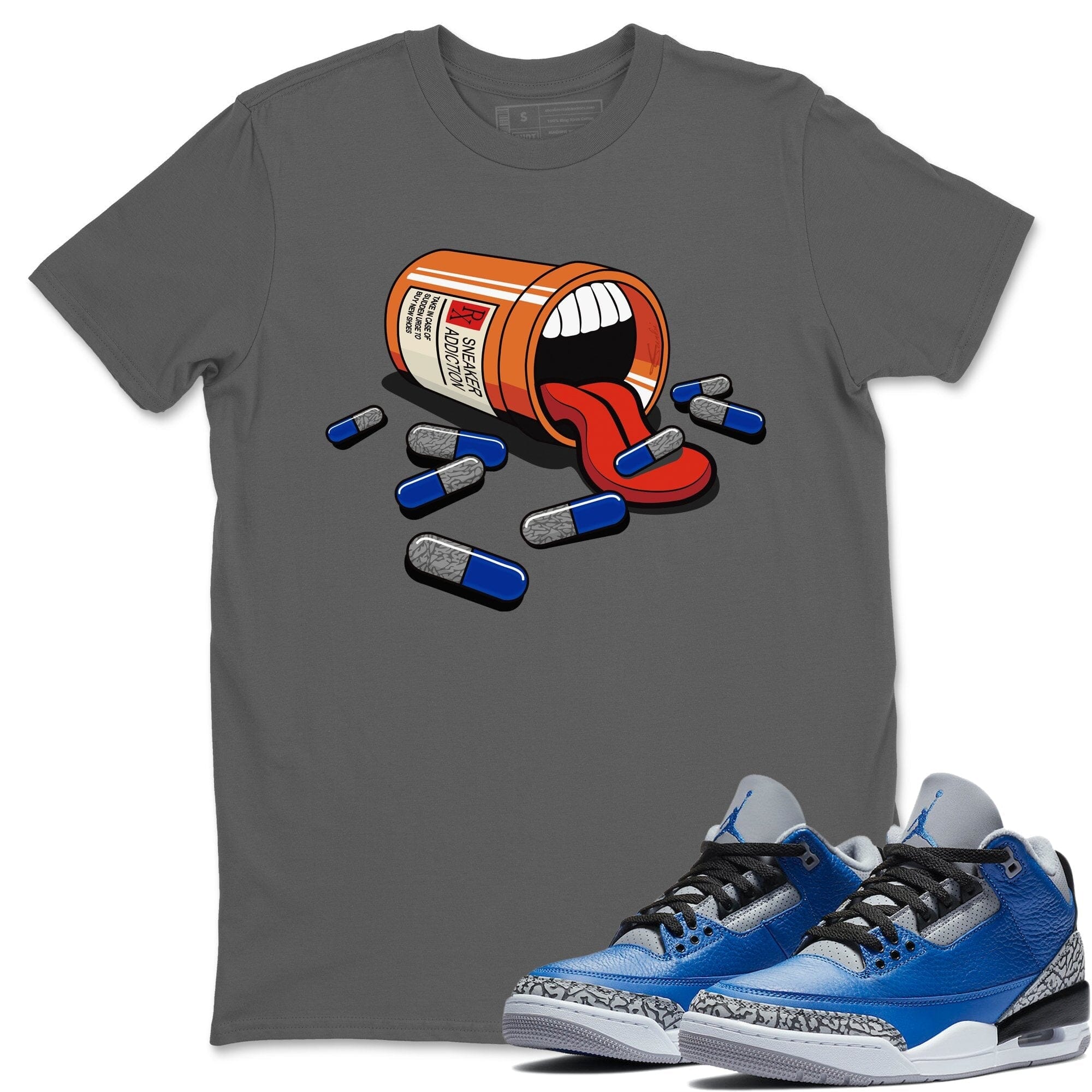 snkmatch Addiction Unisex Tops - Air Jordan 3 Varsity Royal