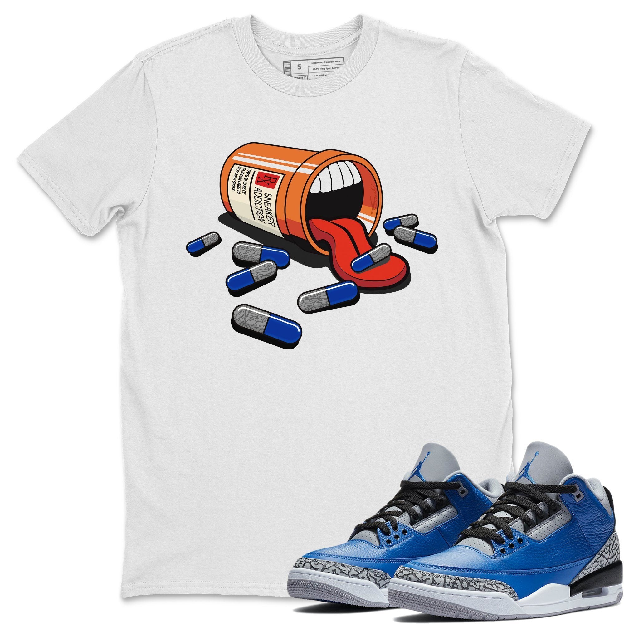 snkmatch Addiction Unisex Tops - Air Jordan 3 Varsity Royal