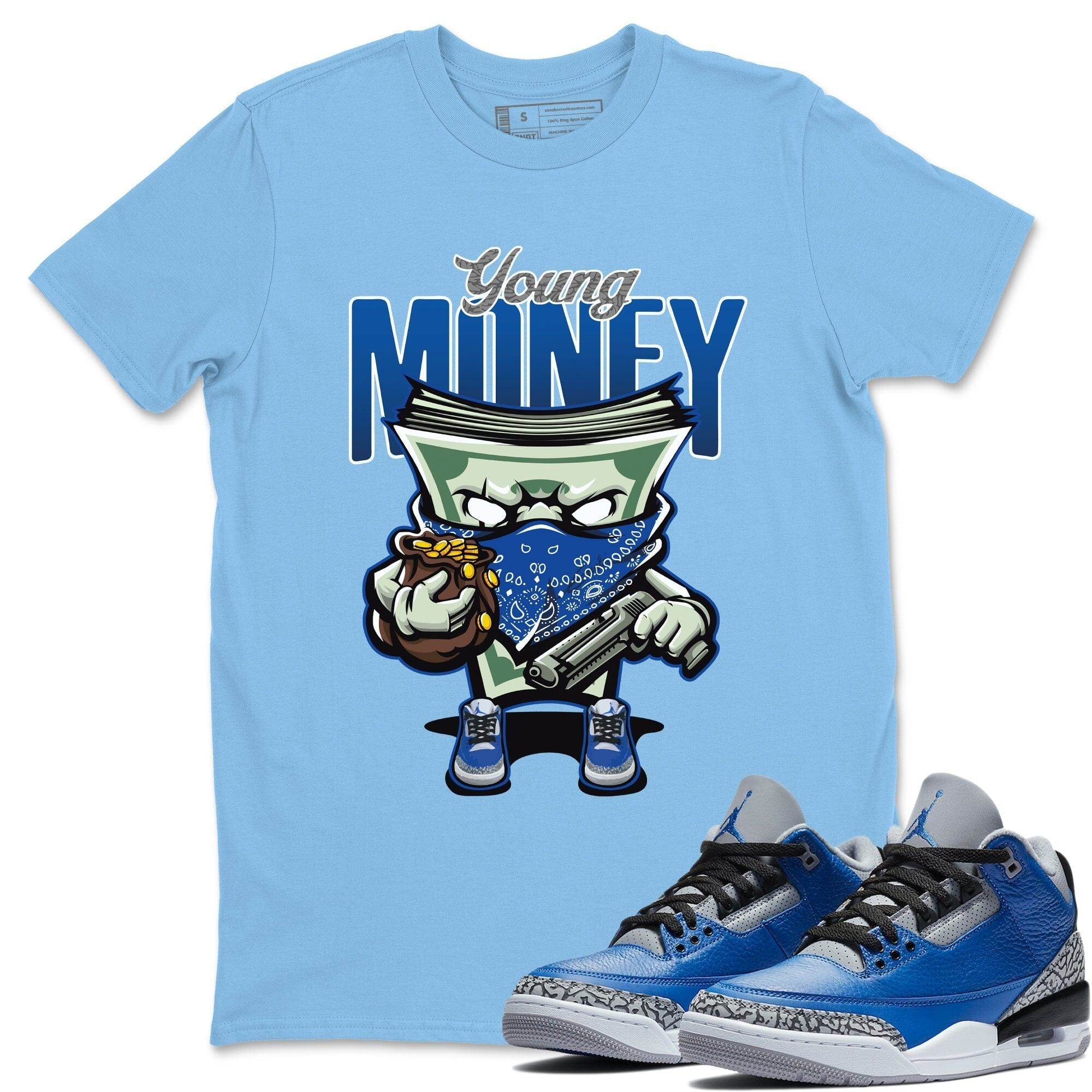 Young Money Unisex Tops - Air Jordan 3 Varsity Royal