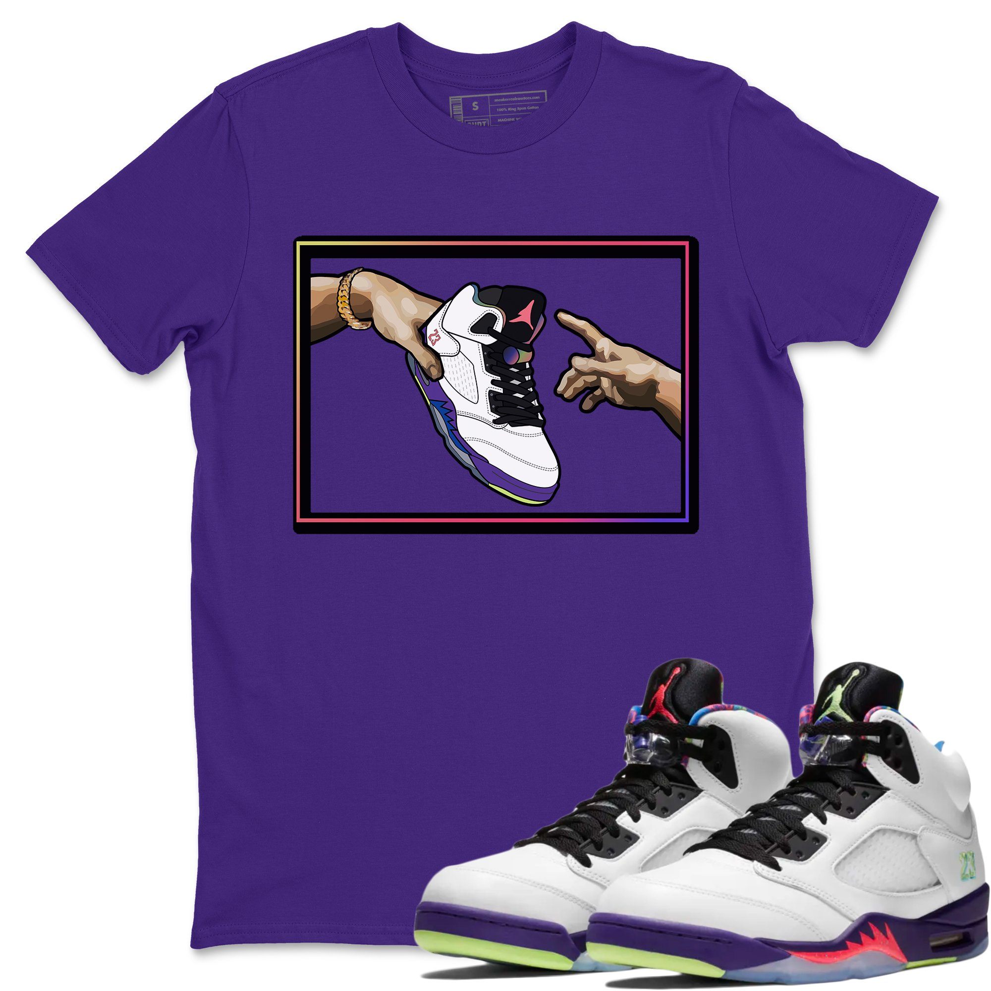Adam's Creation Unisex Tops - Air Jordan 5 Ghost Green