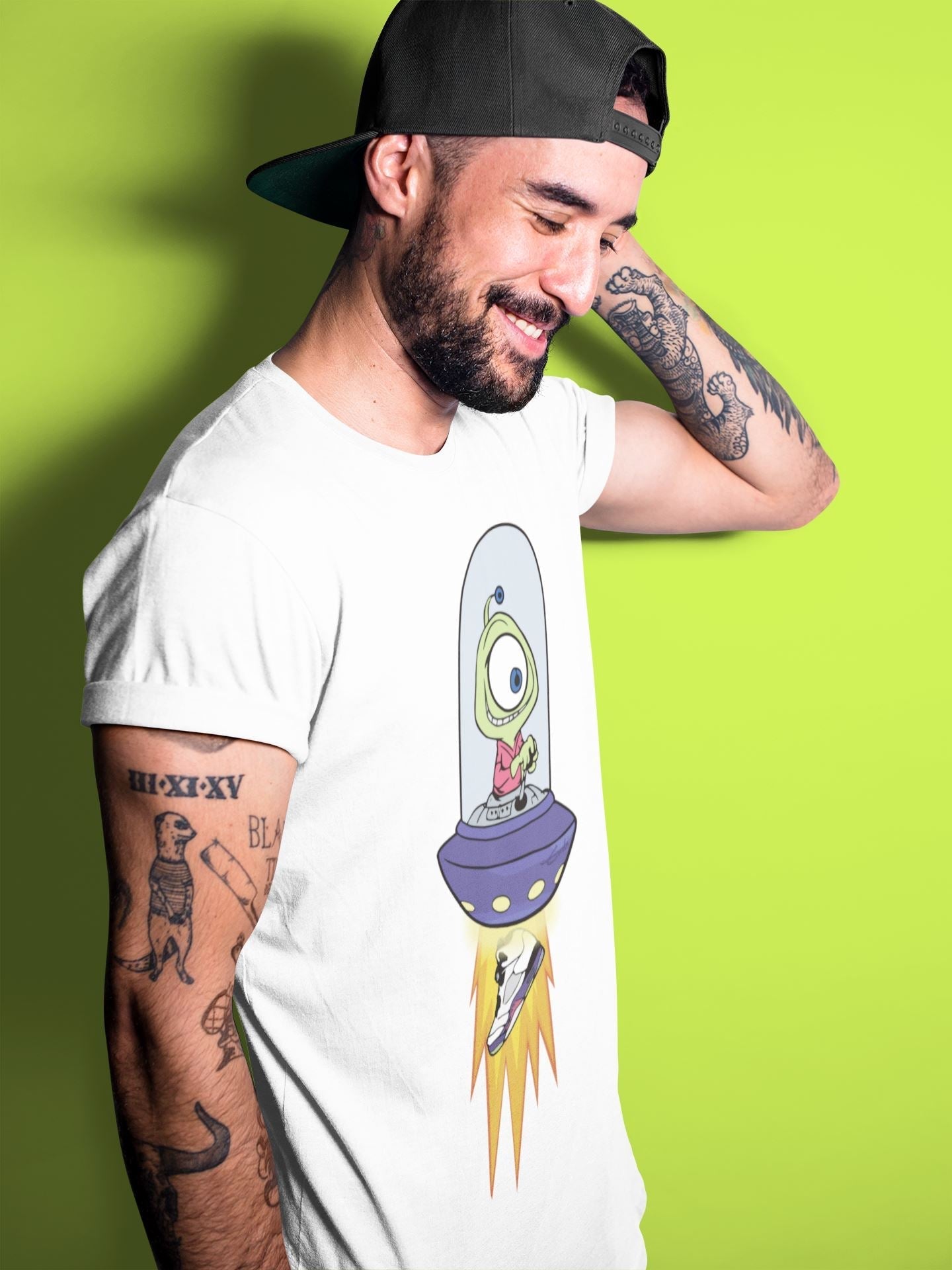 Alien Unisex Tops - Air Jordan 5 Ghost Green