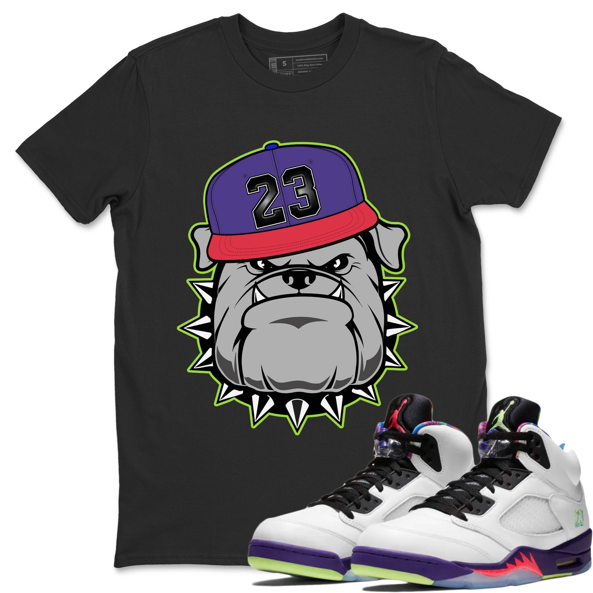 English Bulldog Unisex Tops - Air Jordan 5 Ghost Green
