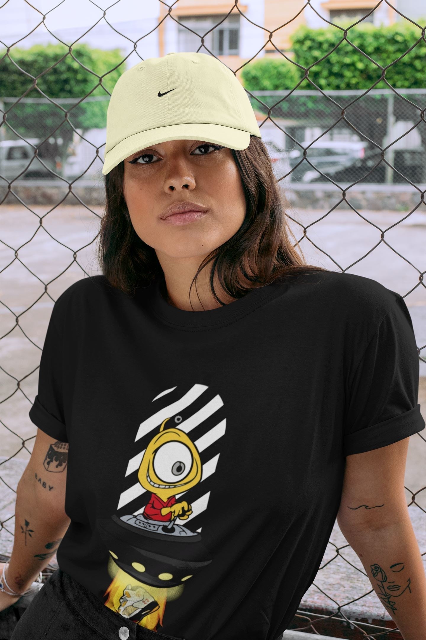 Alien Unisex Tops - Air Jordan 5 OFF-WHITE Sail