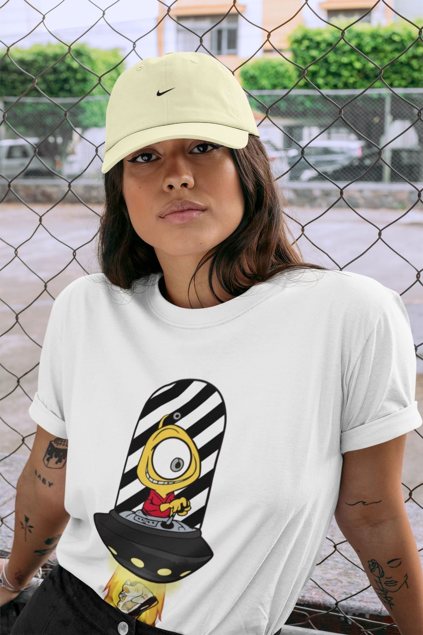 Alien Unisex Tops - Air Jordan 5 OFF-WHITE Sail
