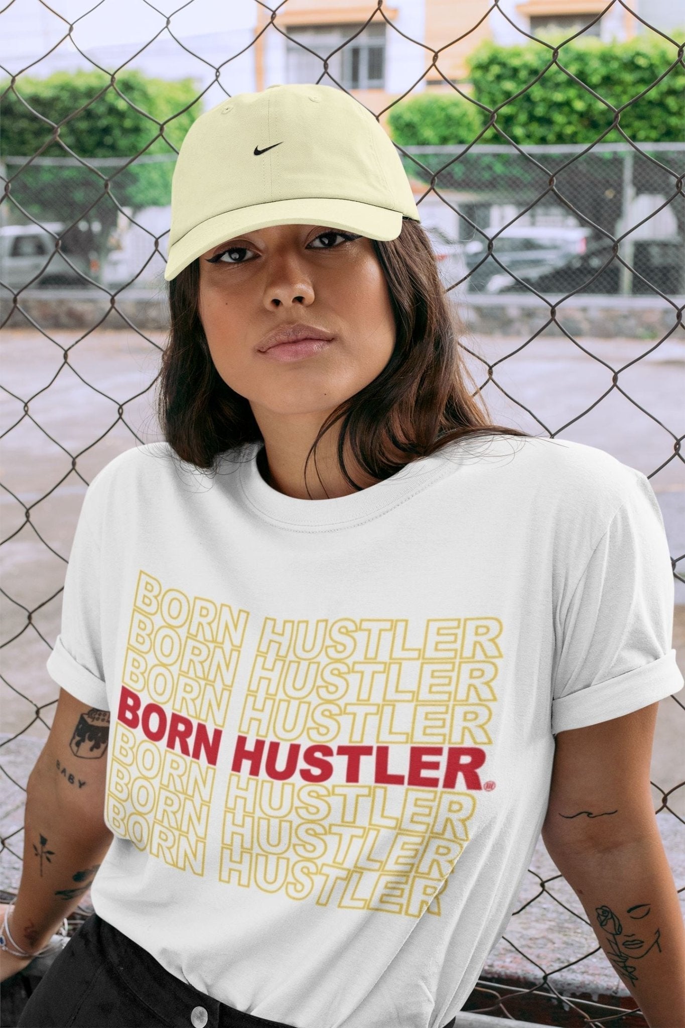 Born Hustler Unisex Tops - Air Jordan 5 OFF-WHITE Sail