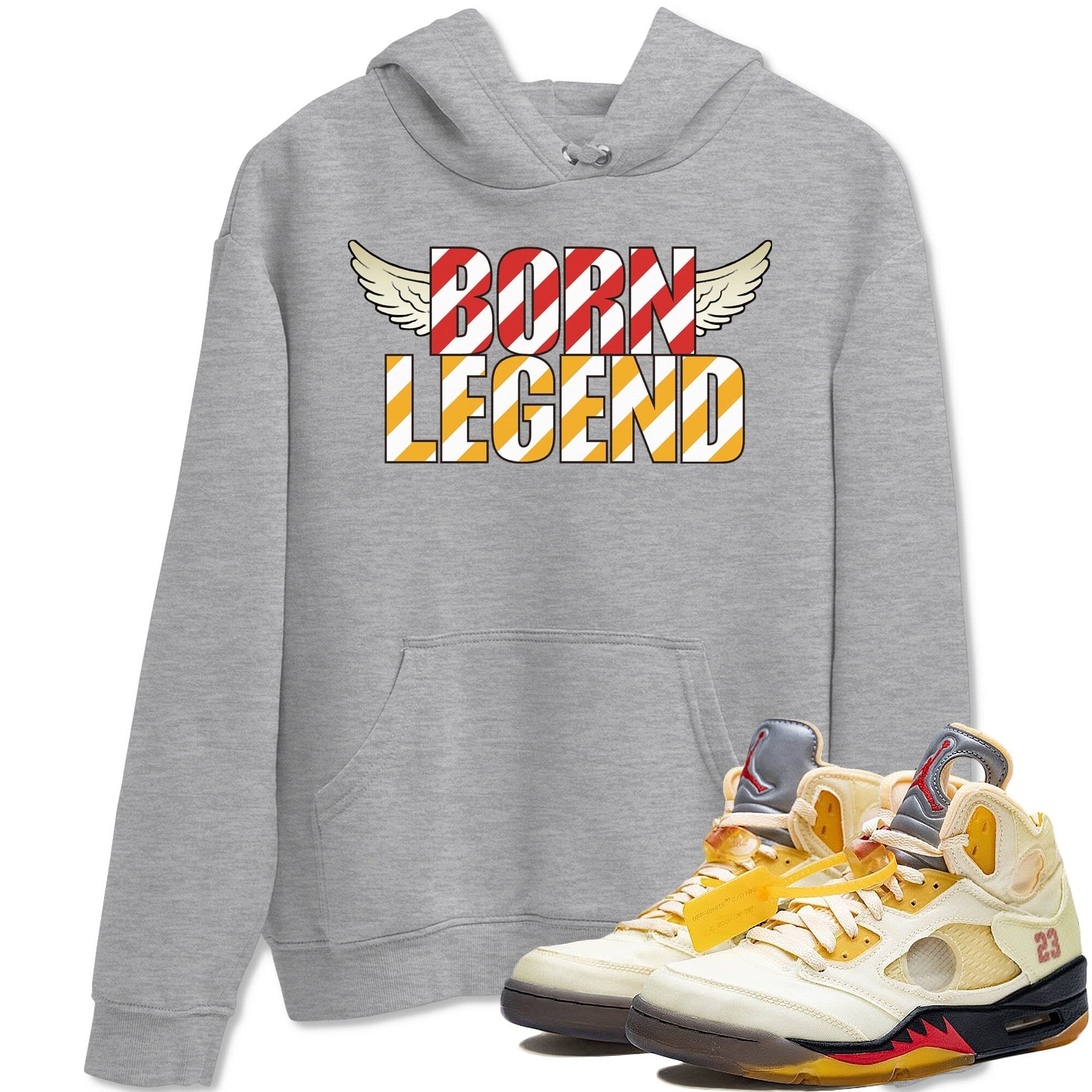 Born Legend Unisex Tops - Air Jordan 5 OFF-WHITE Sail