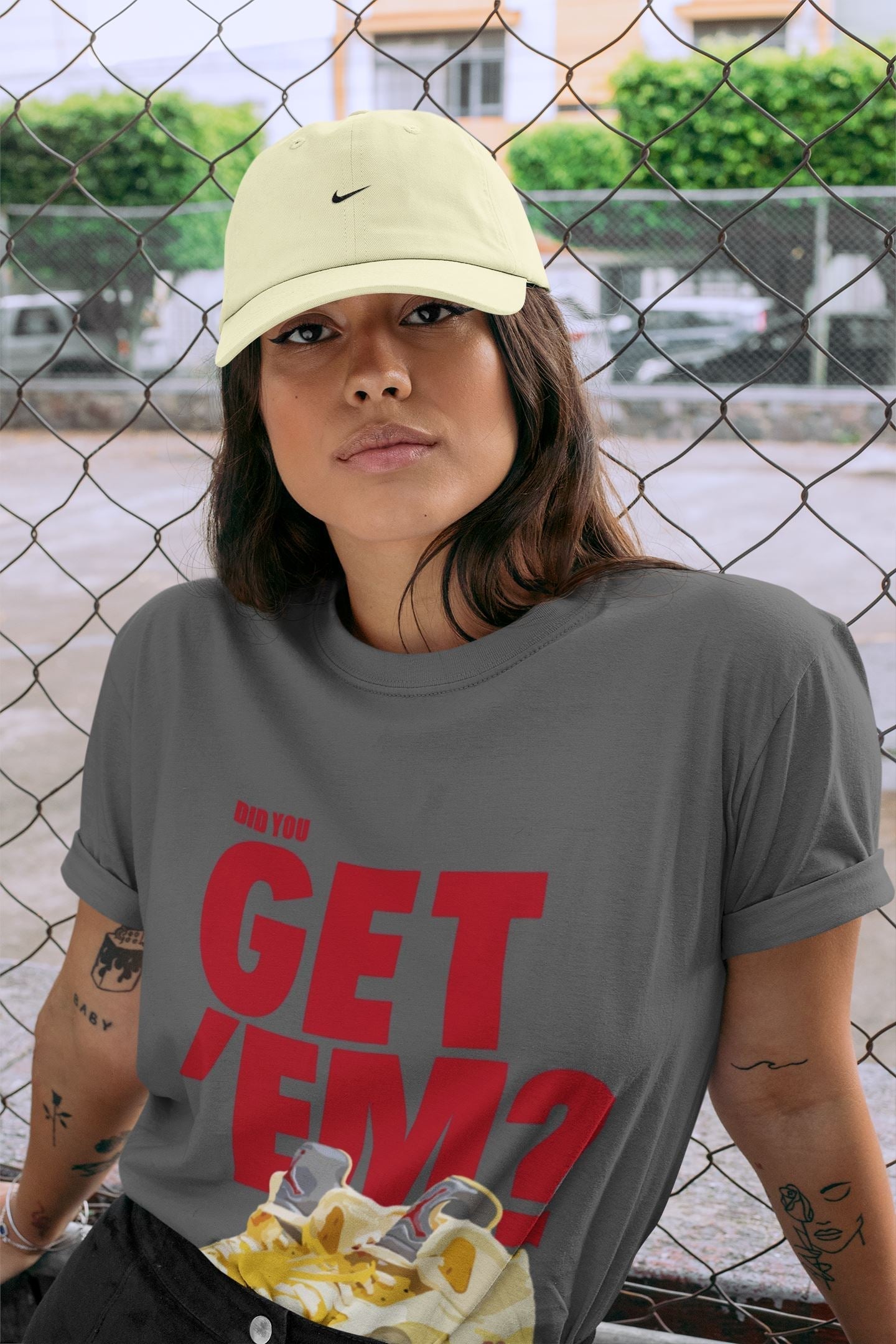 Did You Get 'Em Unisex Tops - Air Jordan 5 OFF-WHITE Sail