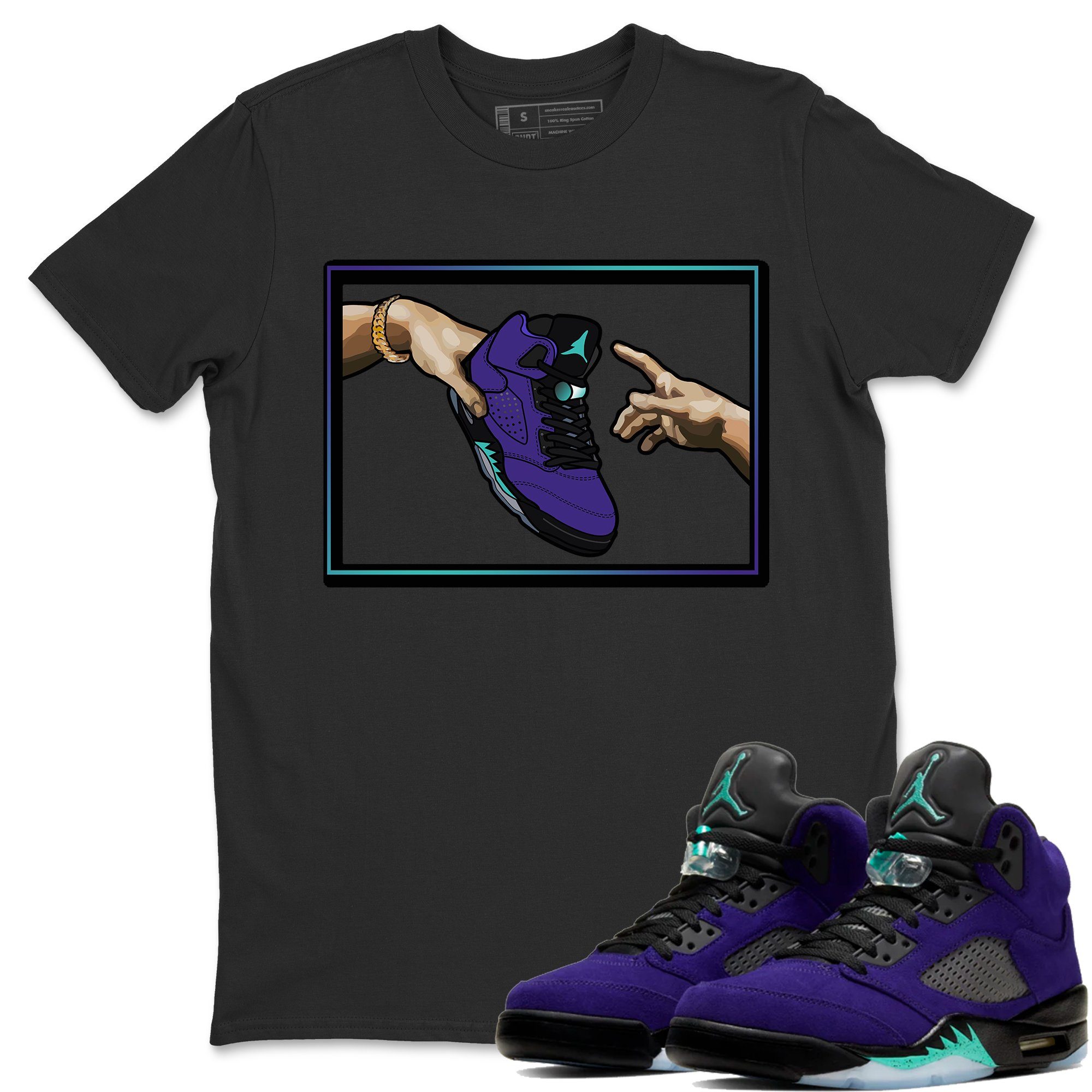 Adam's Creation Unisex Tops - Air Jordan 5 Purple Grape