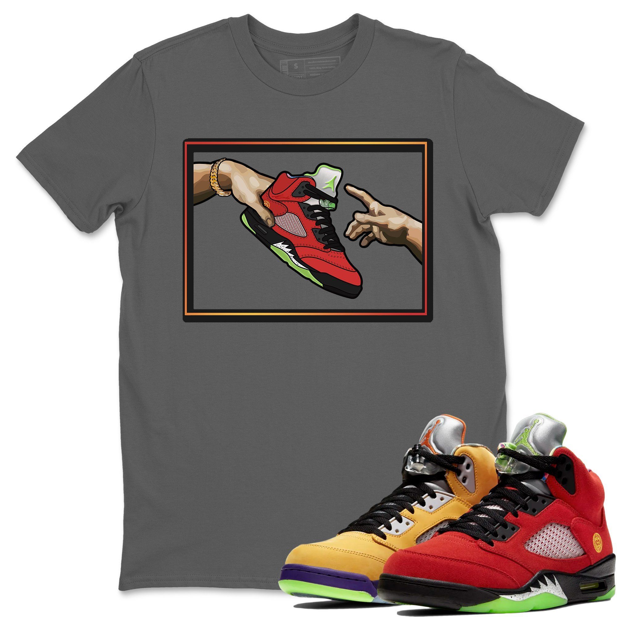 Adam's Creation Unisex Tops - Air Jordan 5 What The