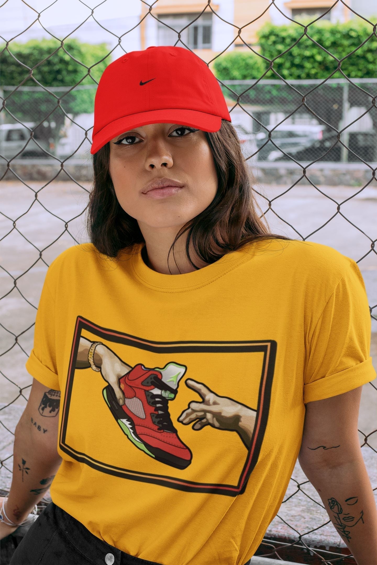 Adam's Creation Unisex Tops - Air Jordan 5 What The