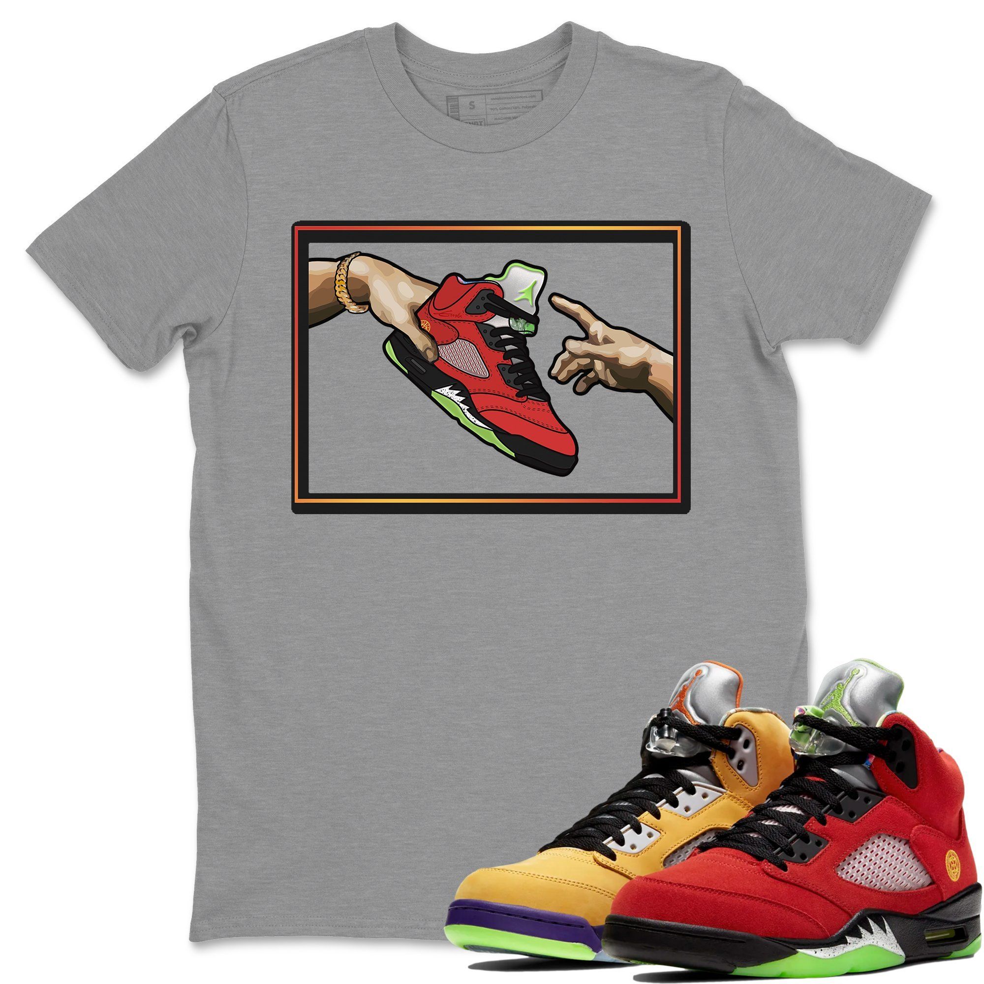 Adam's Creation Unisex Tops - Air Jordan 5 What The