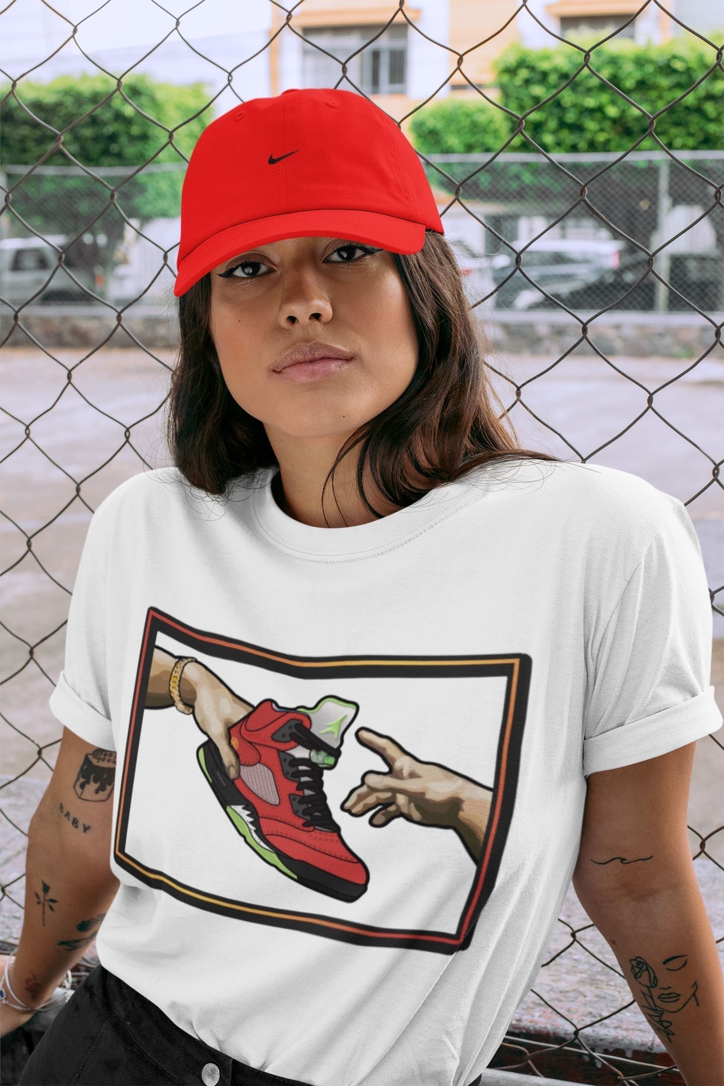 Adam's Creation Unisex Tops - Air Jordan 5 What The