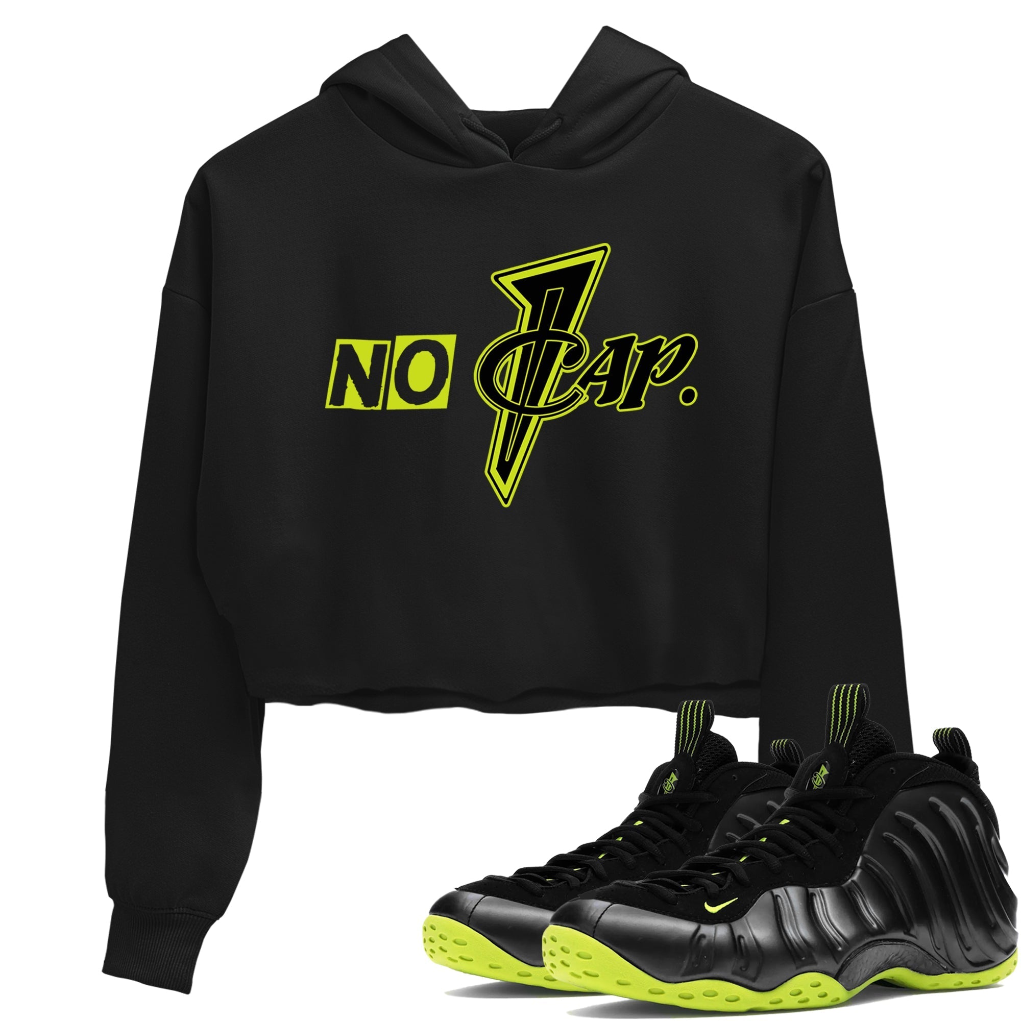No Cap snkmatch Women's Top - Air Foamposite One Black Volt