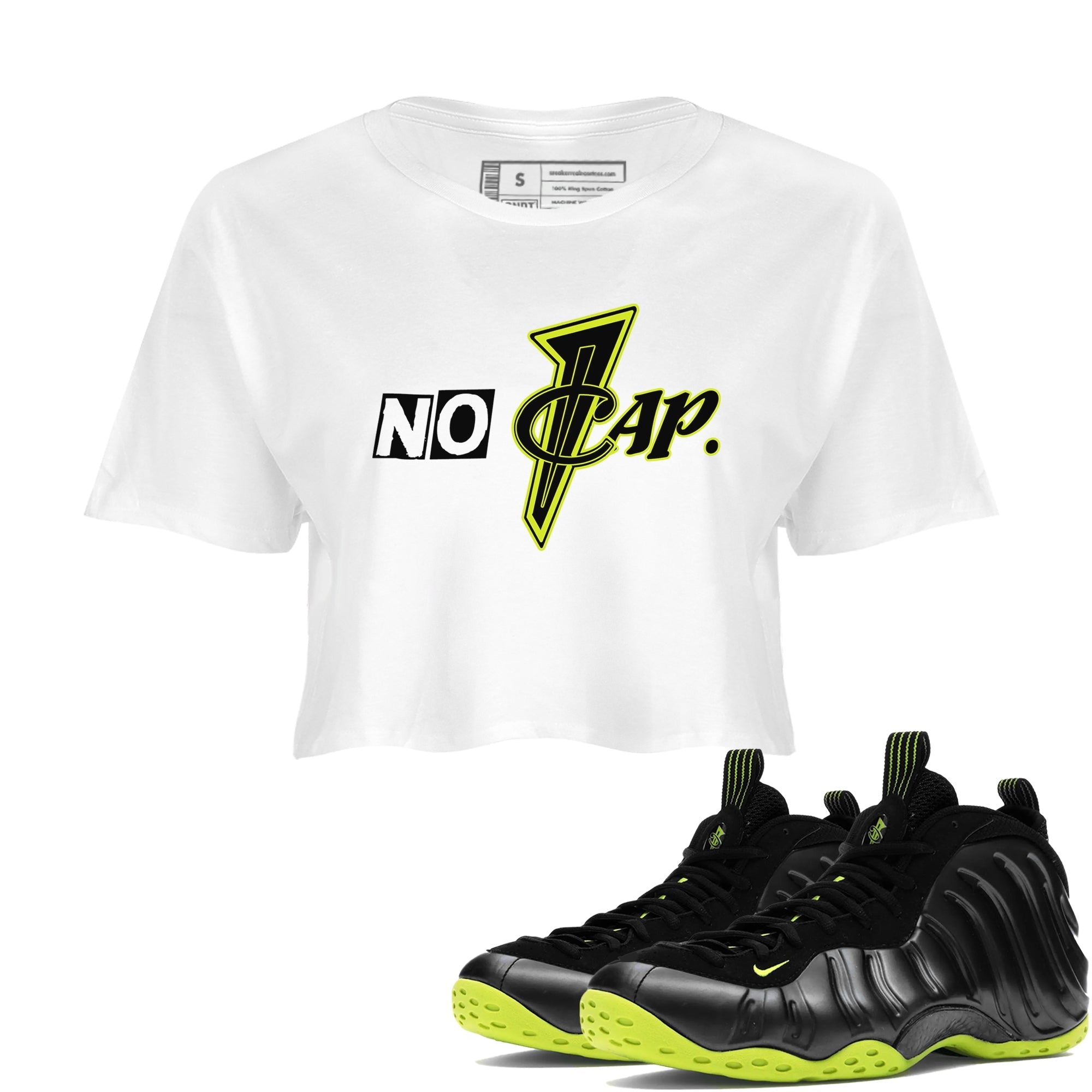 No Cap snkmatch Women's Top - Air Foamposite One Black Volt