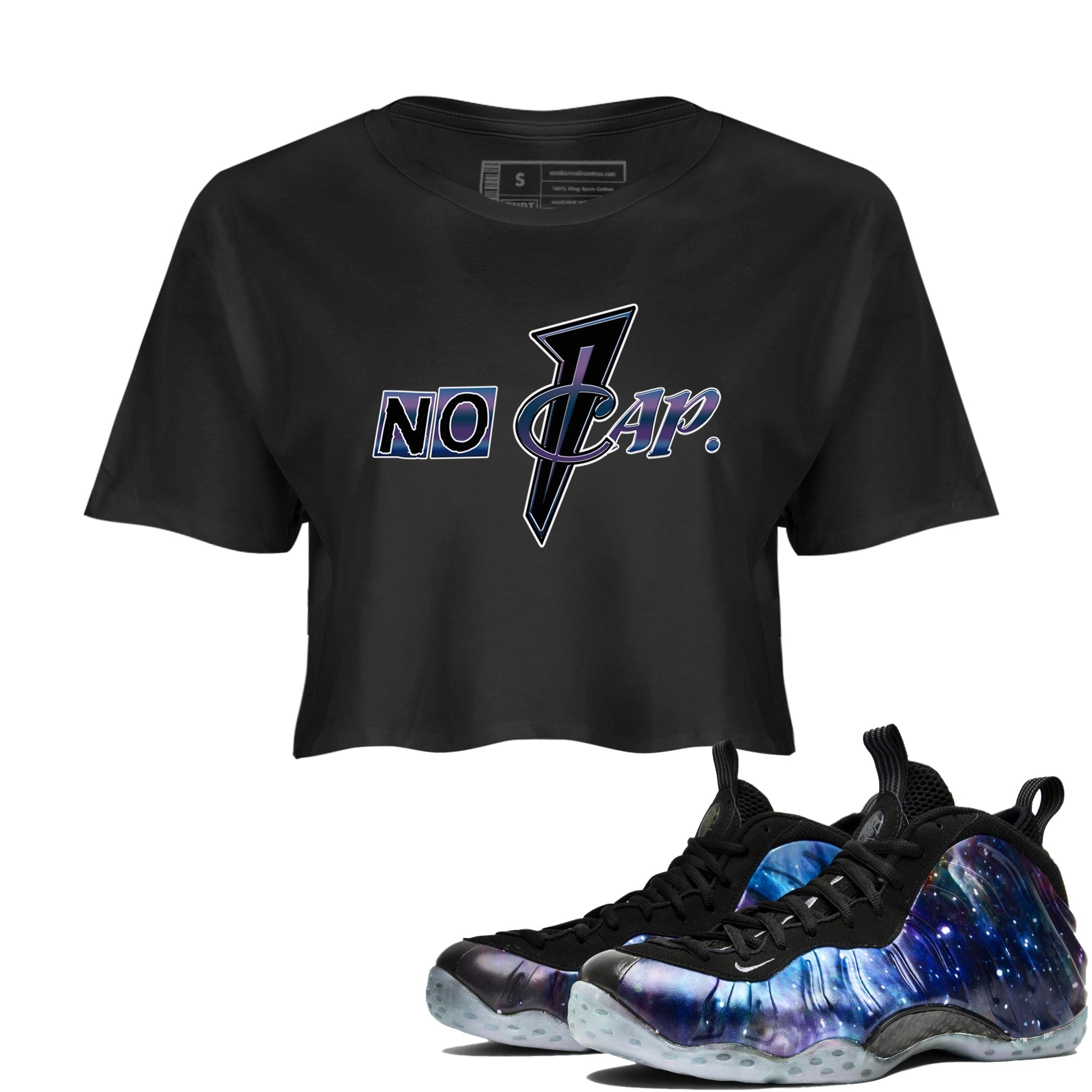 No Cap snkmatch Women's Top - Air Foamposite One Galaxy