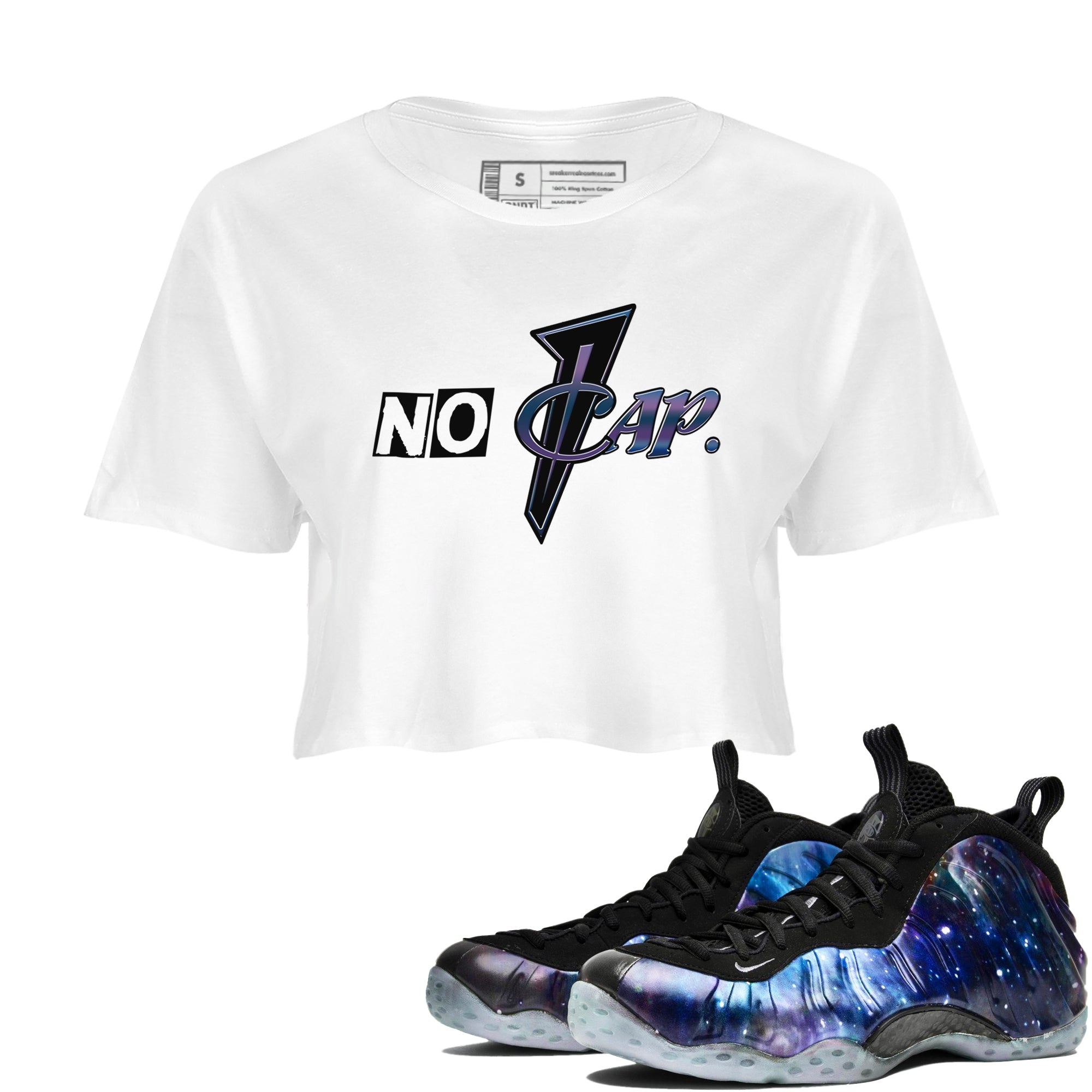 No Cap snkmatch Women's Top - Air Foamposite One Galaxy