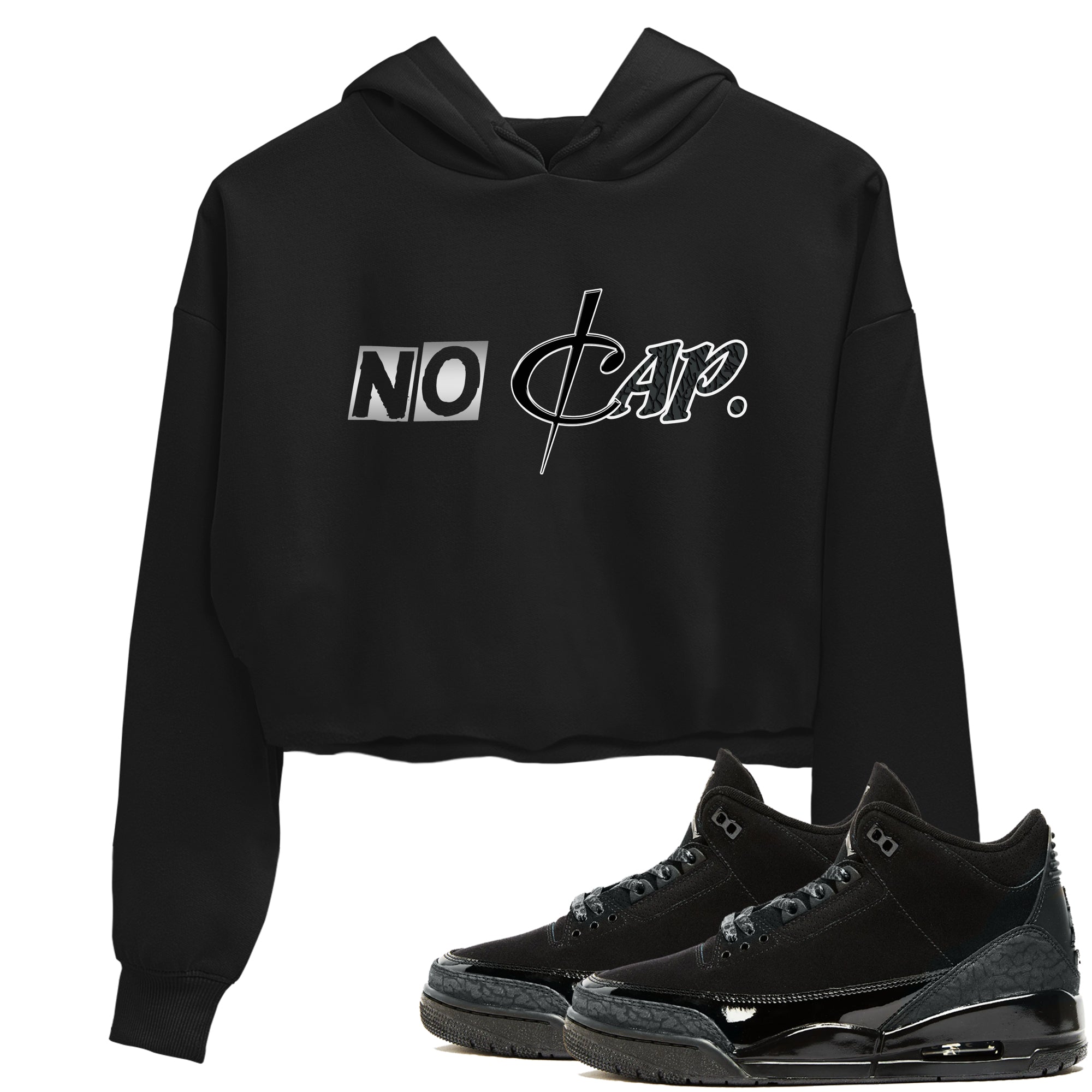 No Cap snkmatch Women's Top - Air Jordan 3 Black Cat