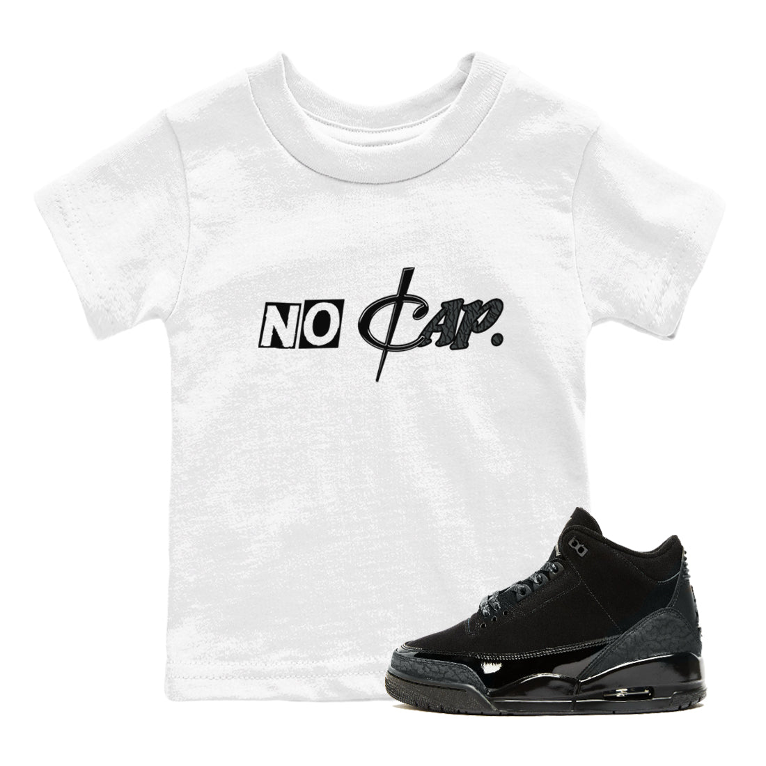 No Cap snkmatch Tees Kids - Air Jordan 3 Black Cat