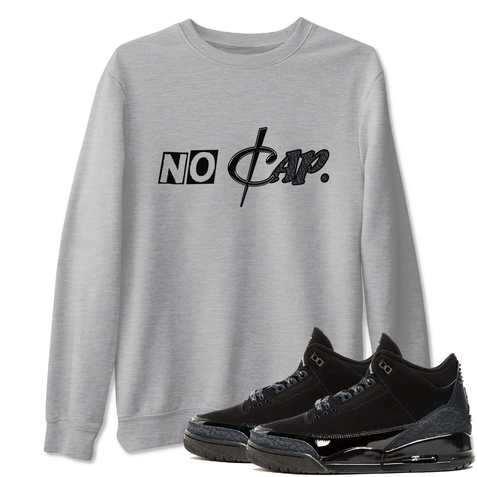 No Cap snkmatch Tees - Air Jordan 3 Black Cat