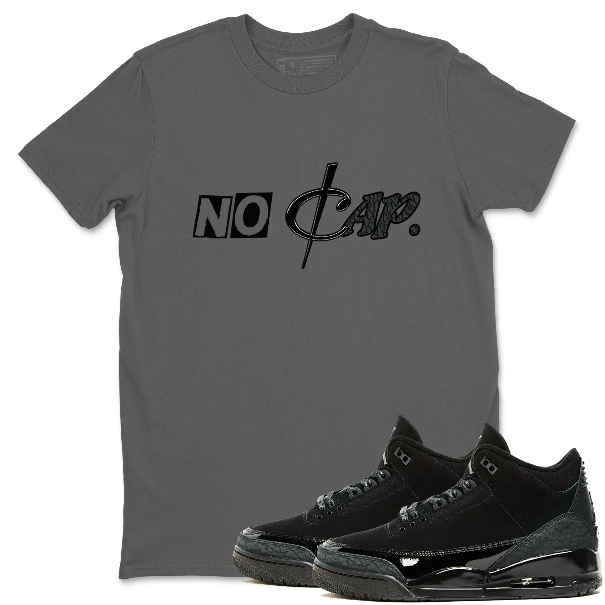 No Cap snkmatch Tees - Air Jordan 3 Black Cat