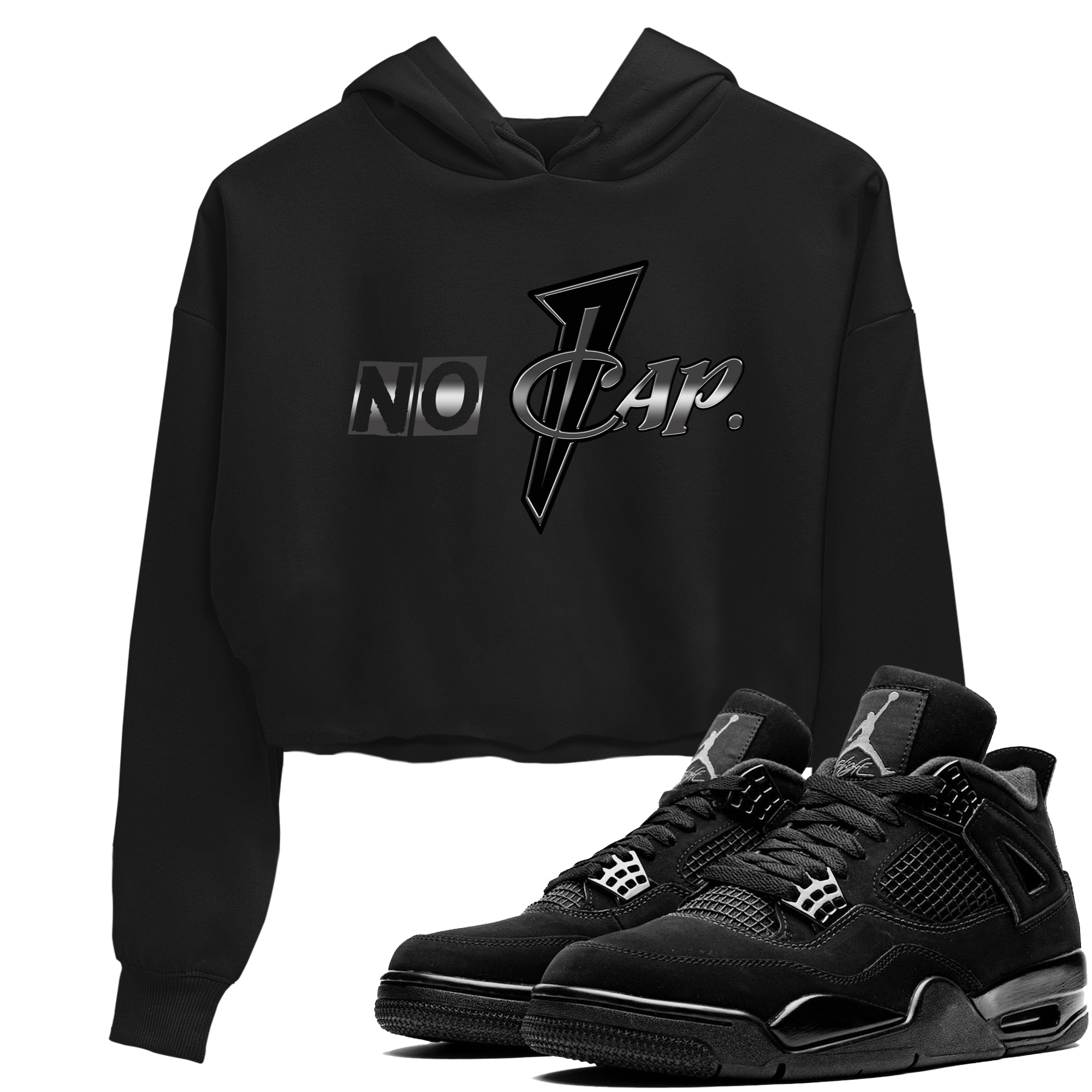 No Cap snkmatch Women's Top - Air Jordan 4 Black Cat
